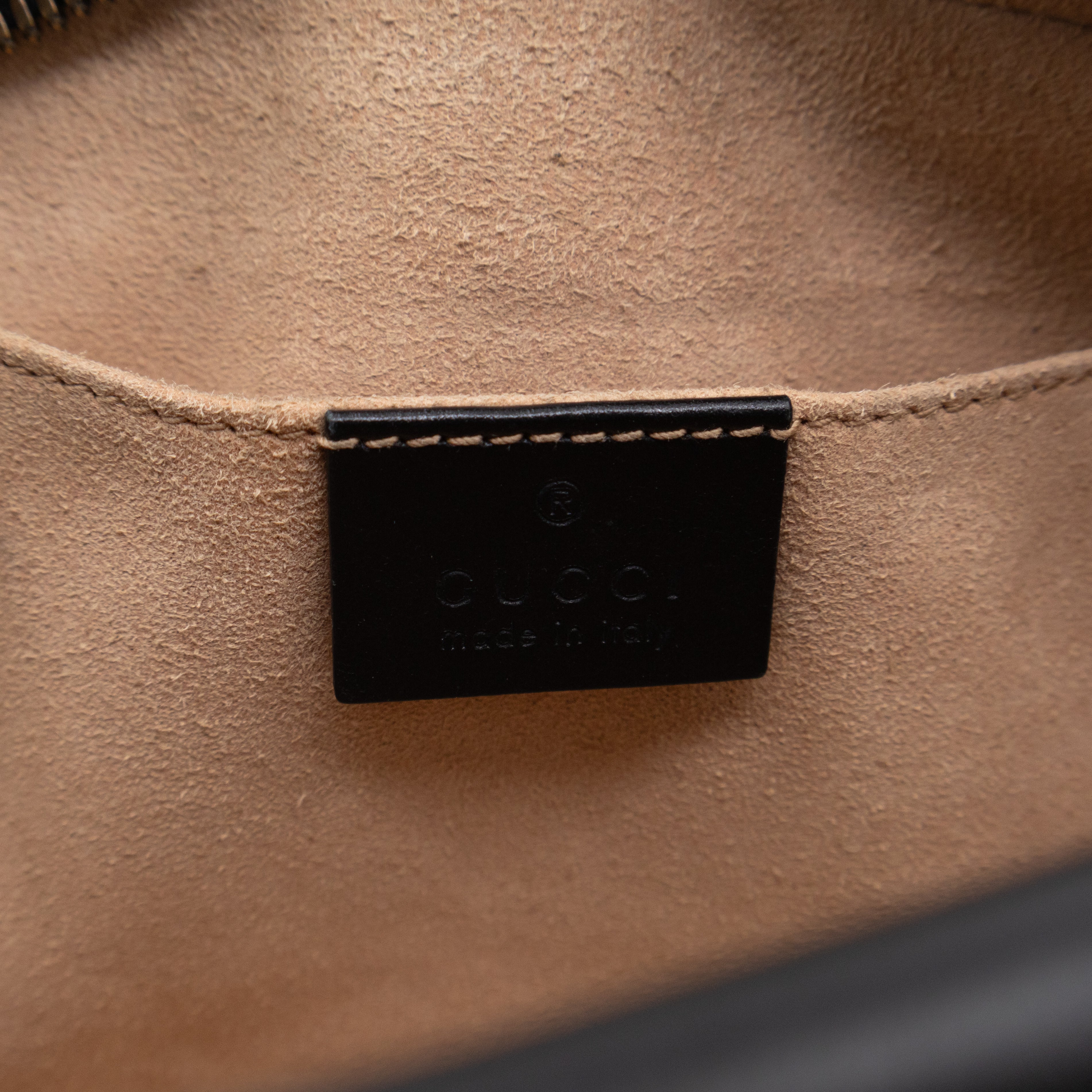 GG Marmont Small Matelasse Black Leather