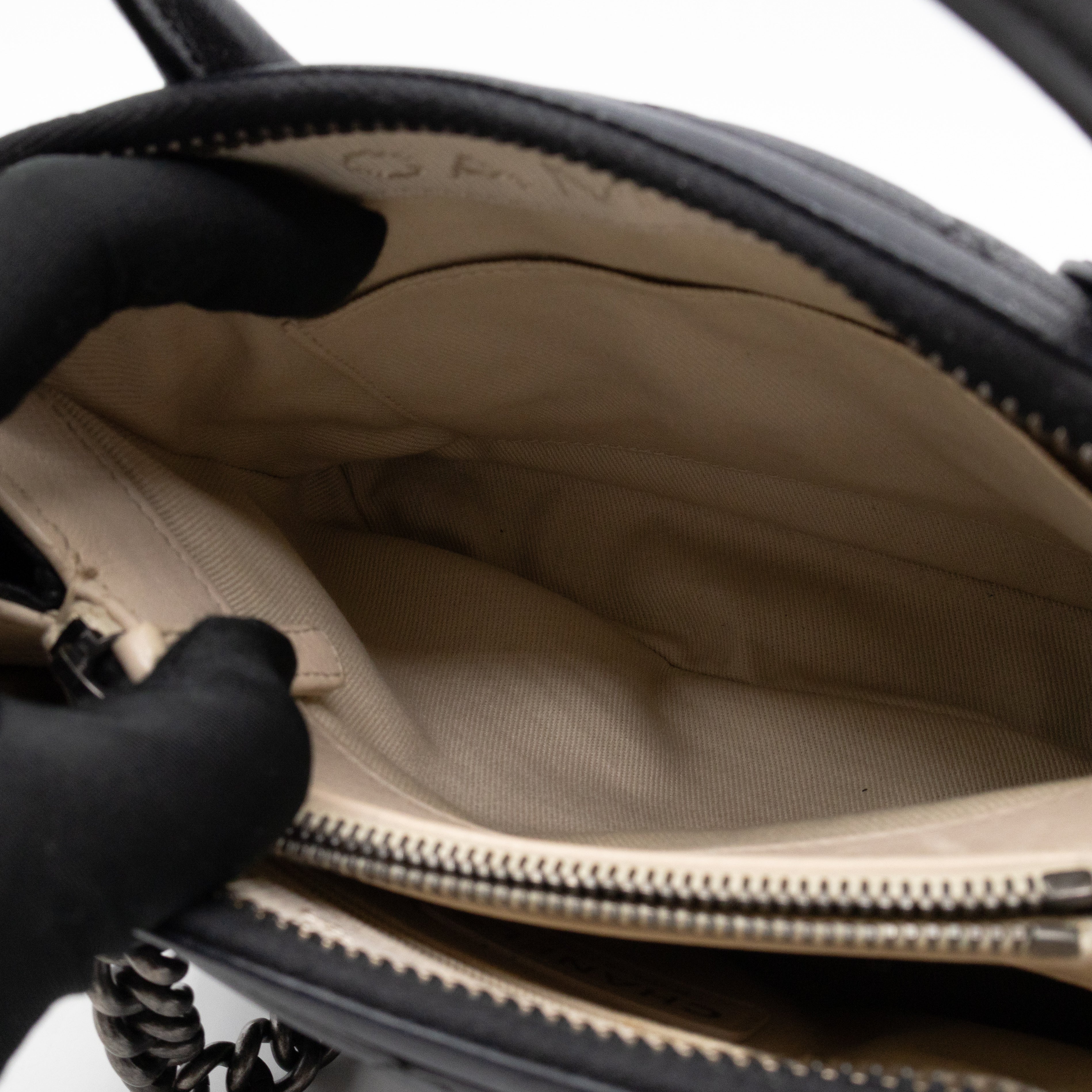 Small Boy Chained Tote Black Quilted Calfskin