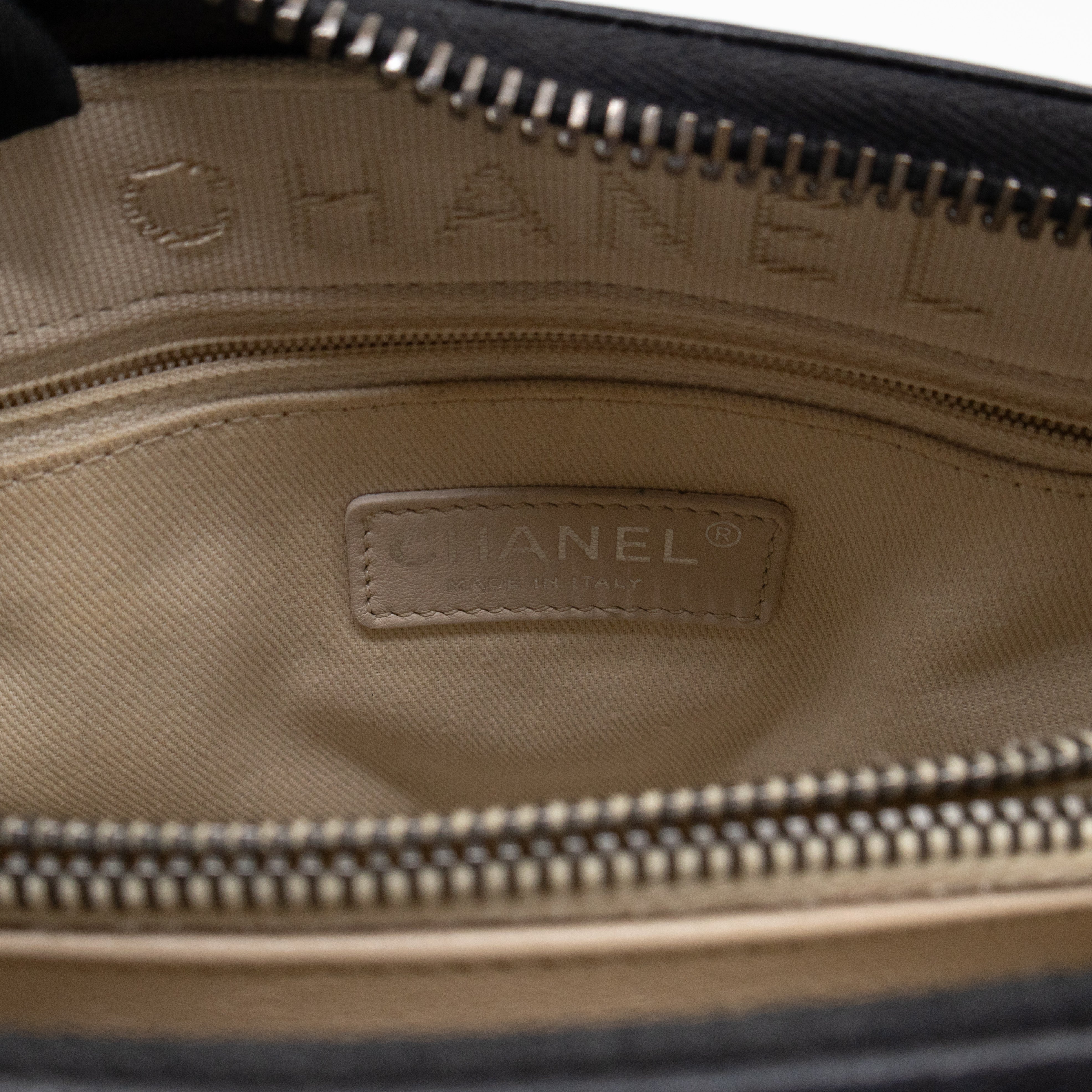 Small Boy Chained Tote Black Quilted Calfskin