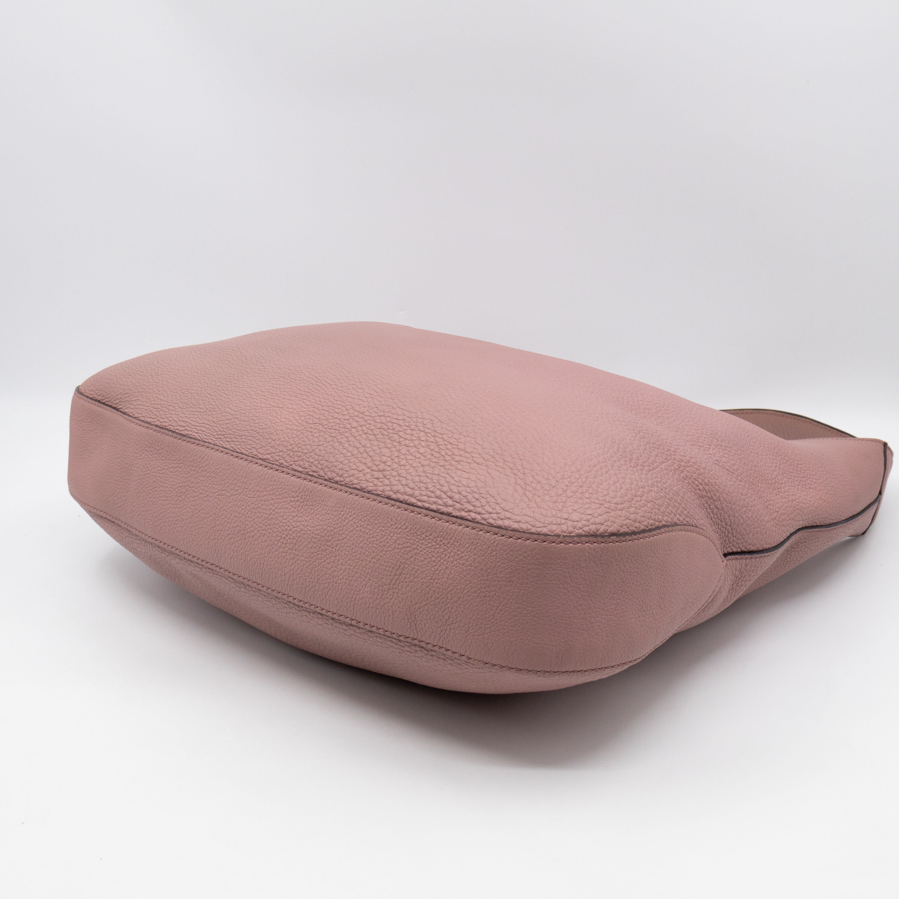 Jackie Large Hobo Bag Rosy Phard Leather