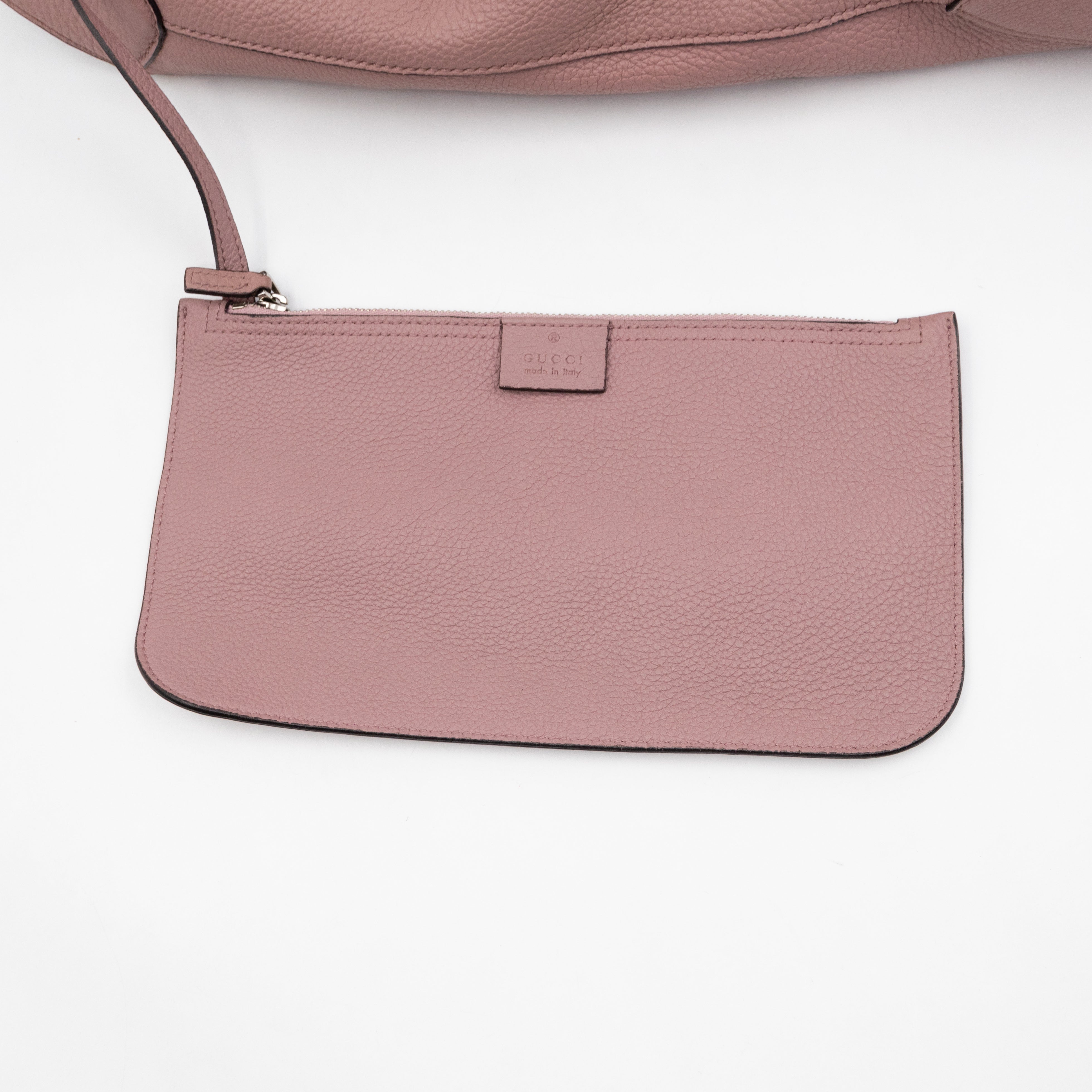 Jackie Large Hobo Bag Rosy Phard Leather