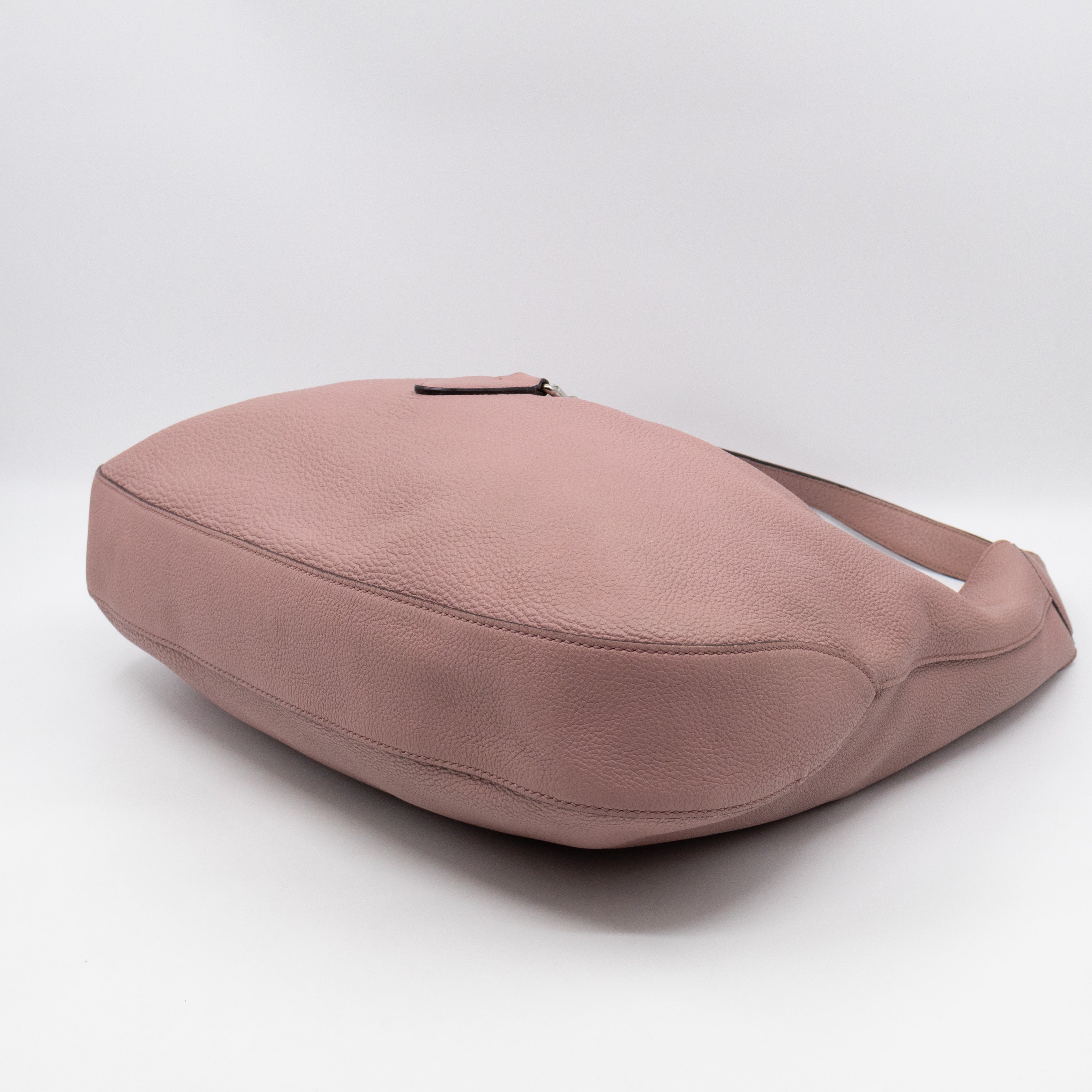 Jackie Large Hobo Bag Rosy Phard Leather