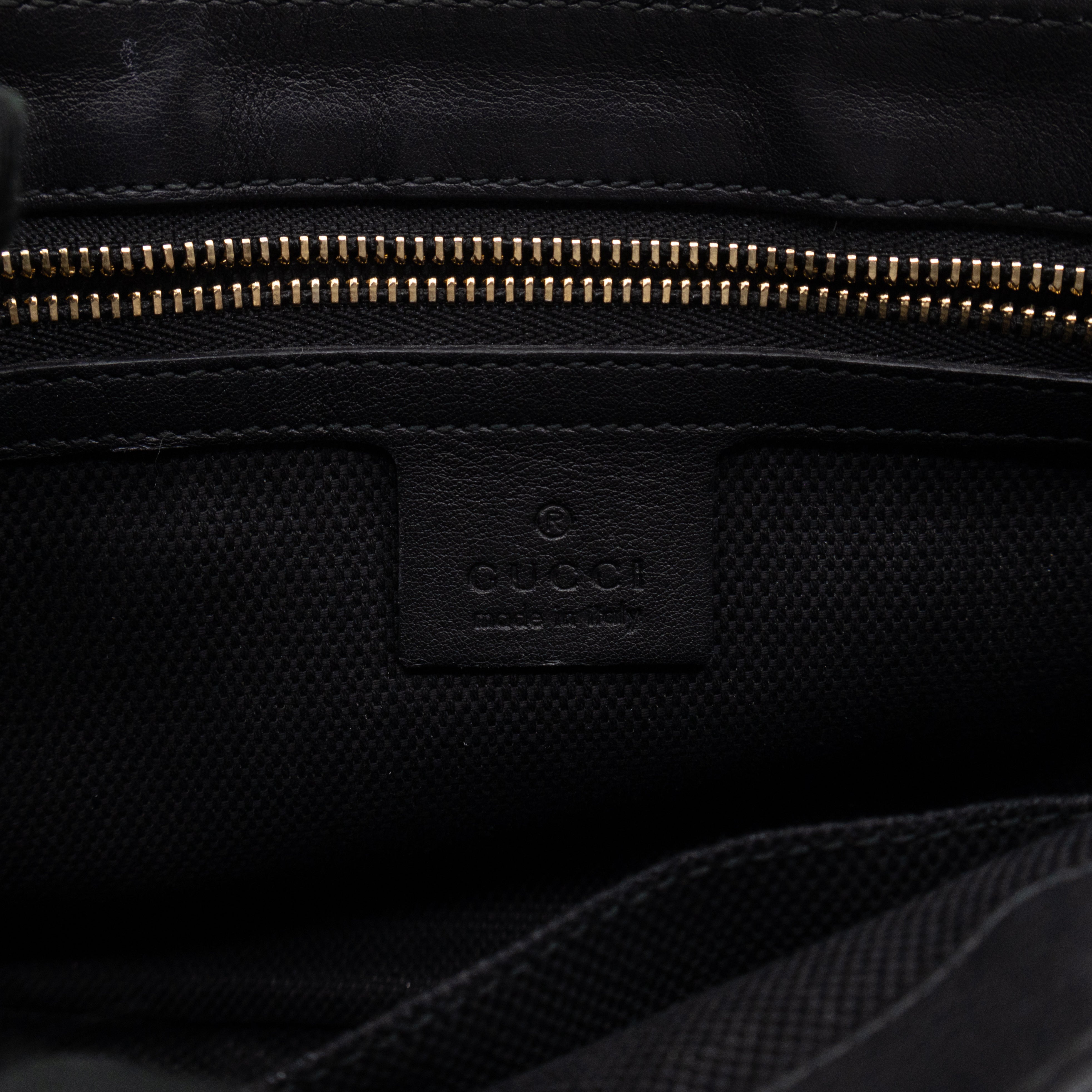 Soho Medium Flap Chain Bag Black Patent Leather