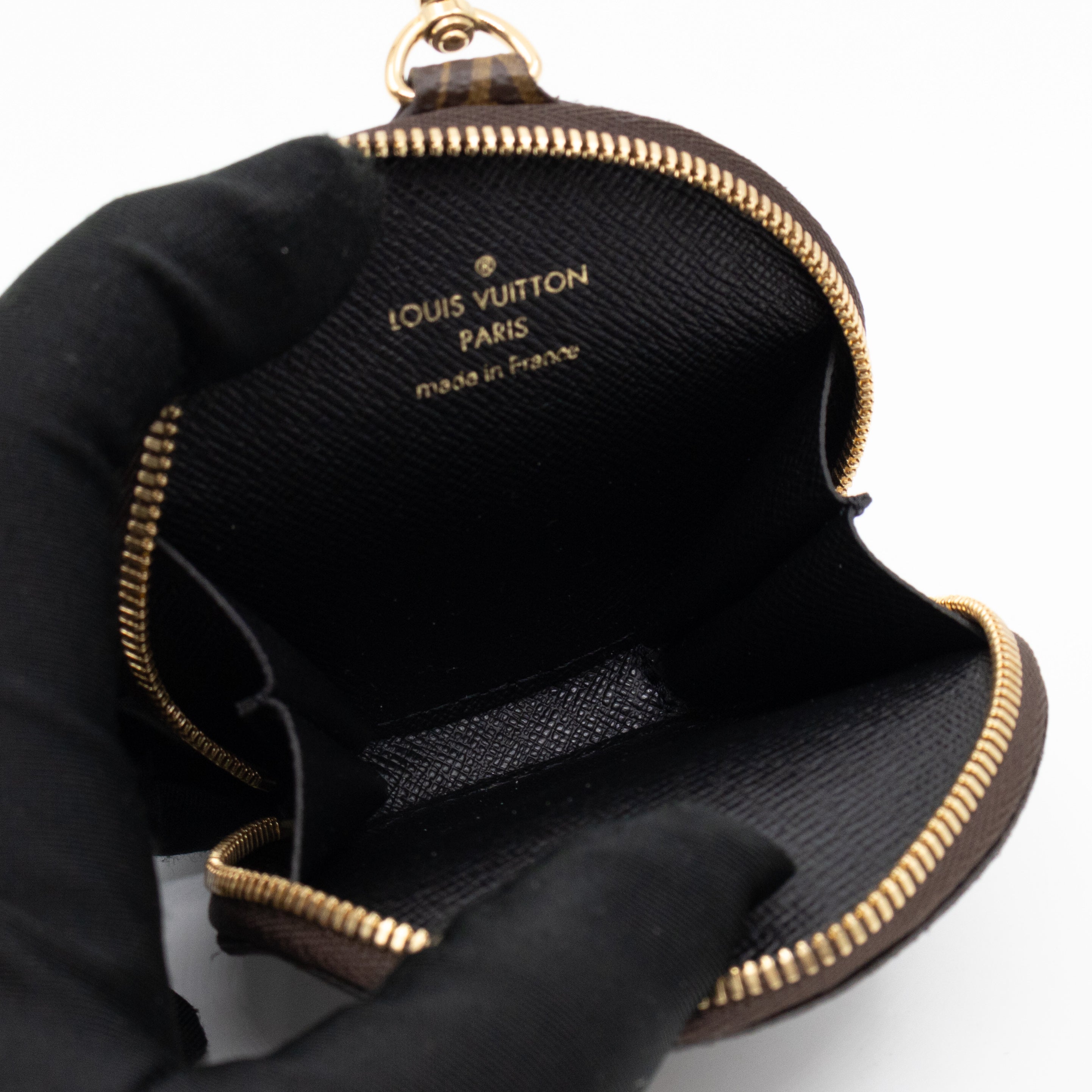 Bandoulière Shoulder Strap with Coin Purse Black Nylon