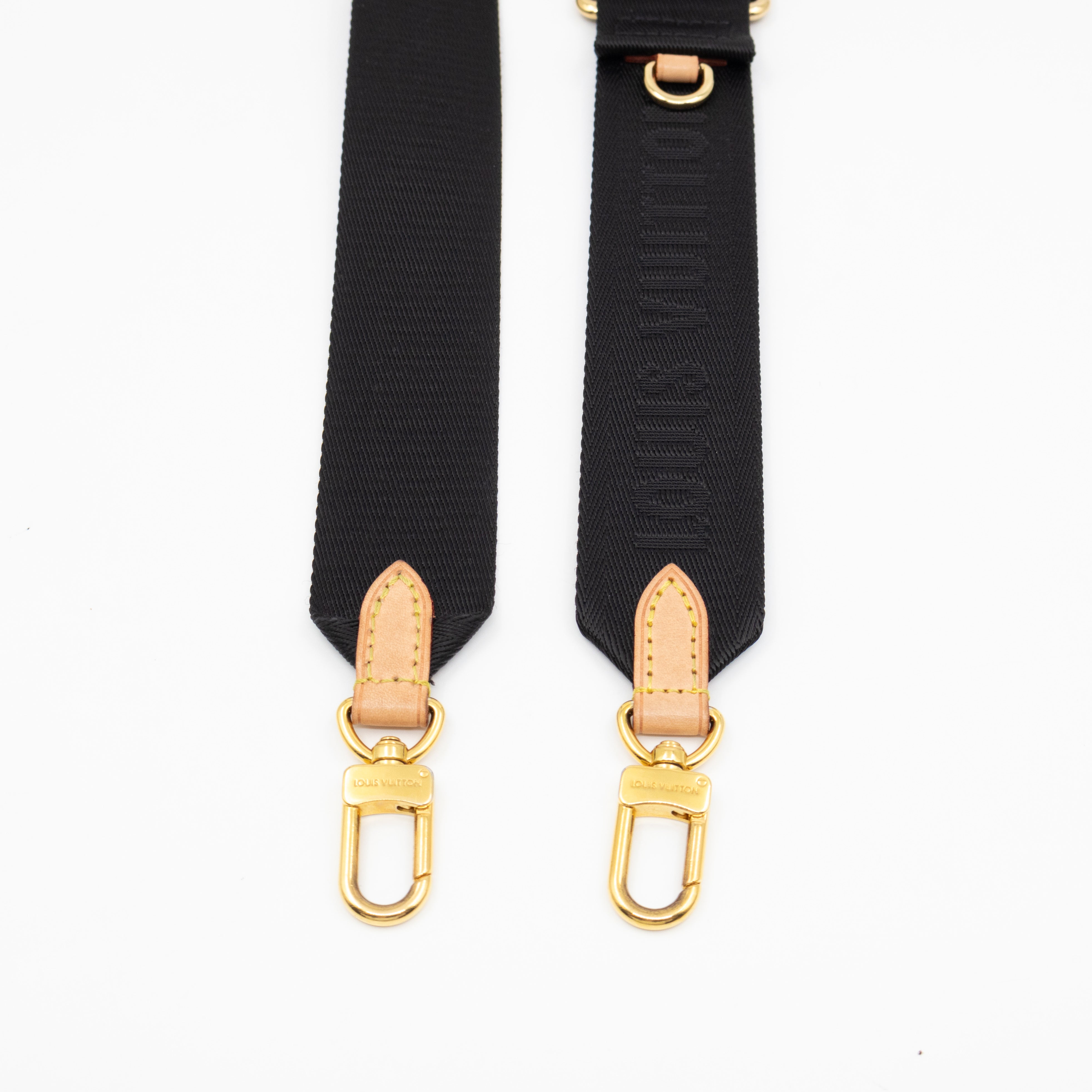Bandoulière Shoulder Strap with Coin Purse Black Nylon