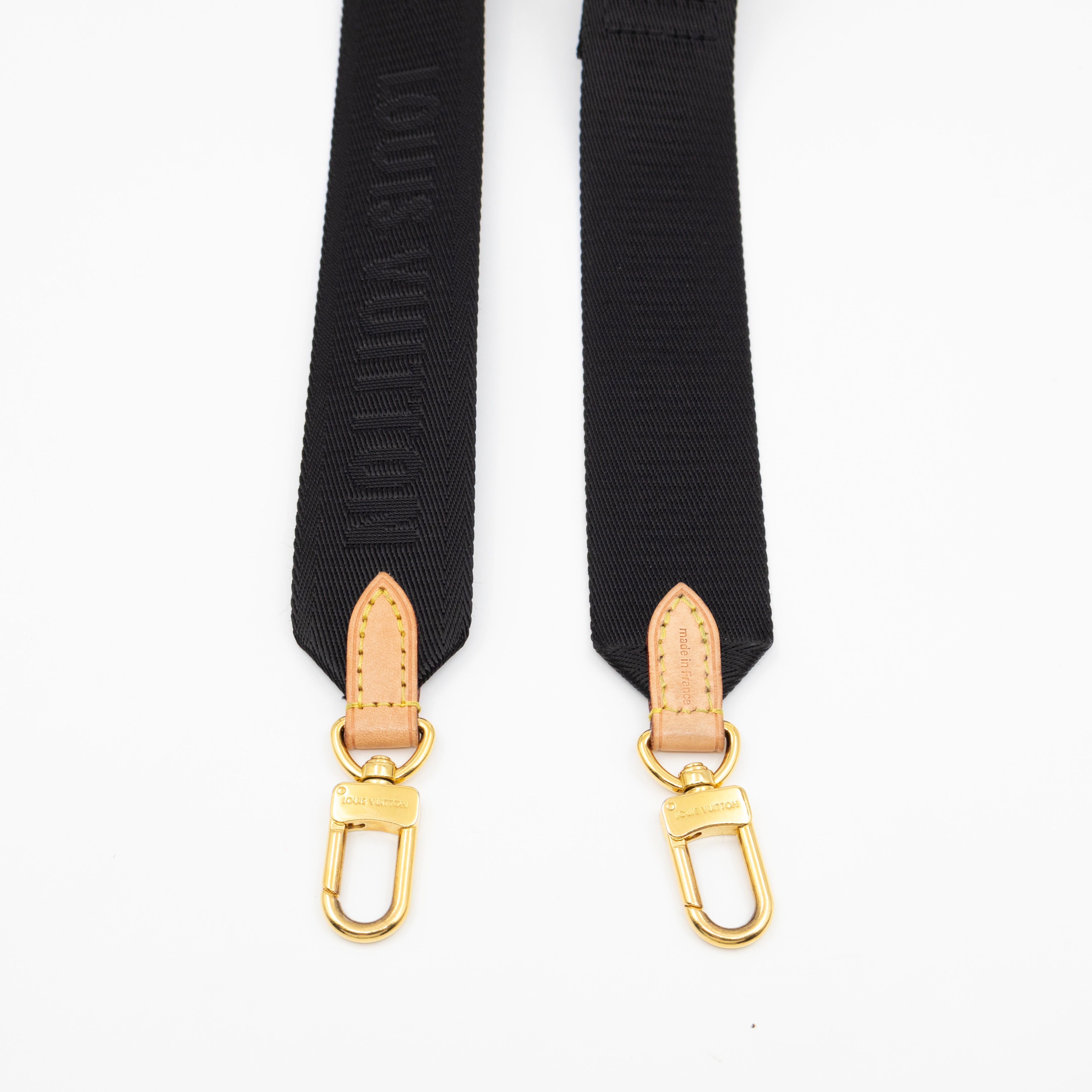 Bandoulière Shoulder Strap with Coin Purse Black Nylon