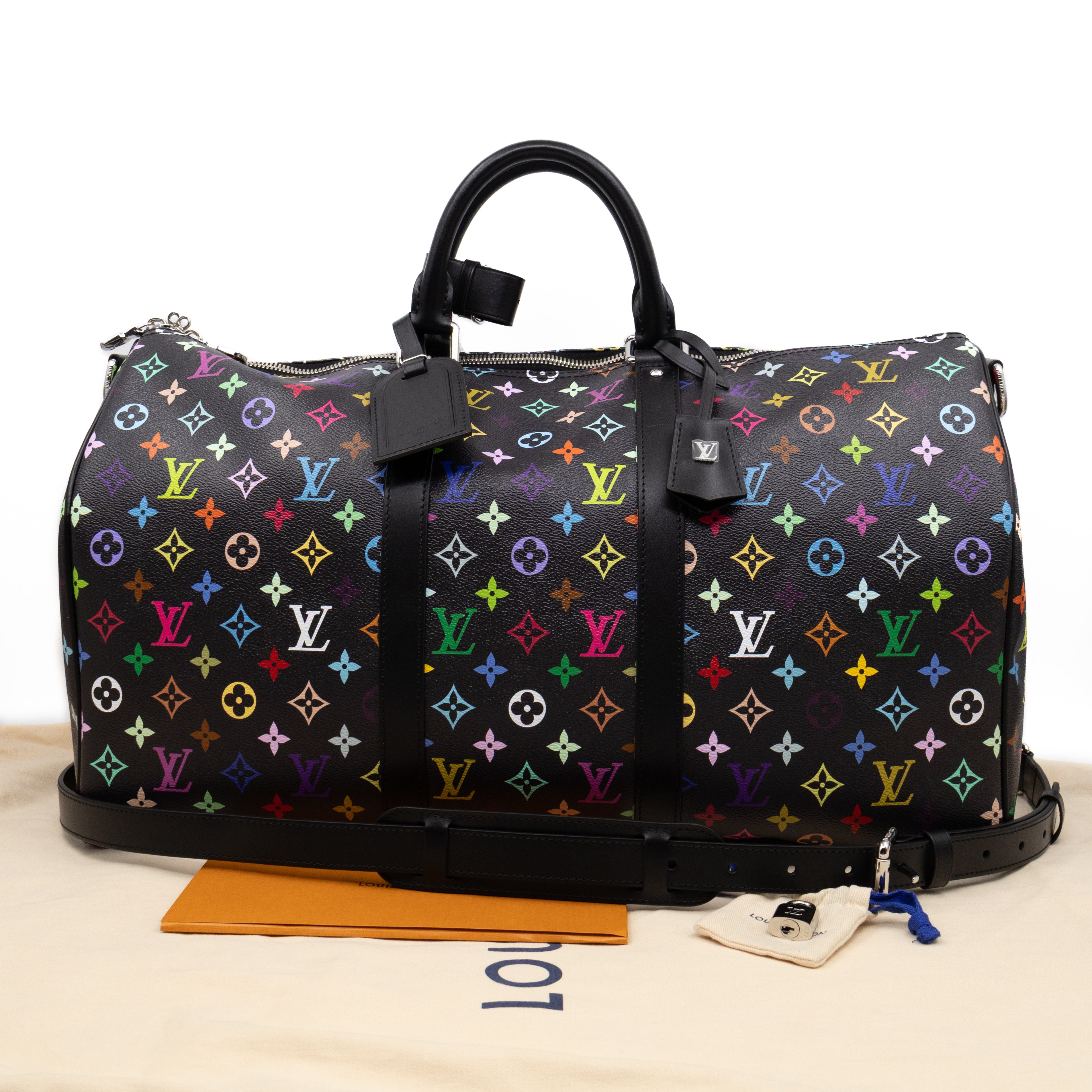 Keepall 50 Bandouliere LV x TM Black Multicolore