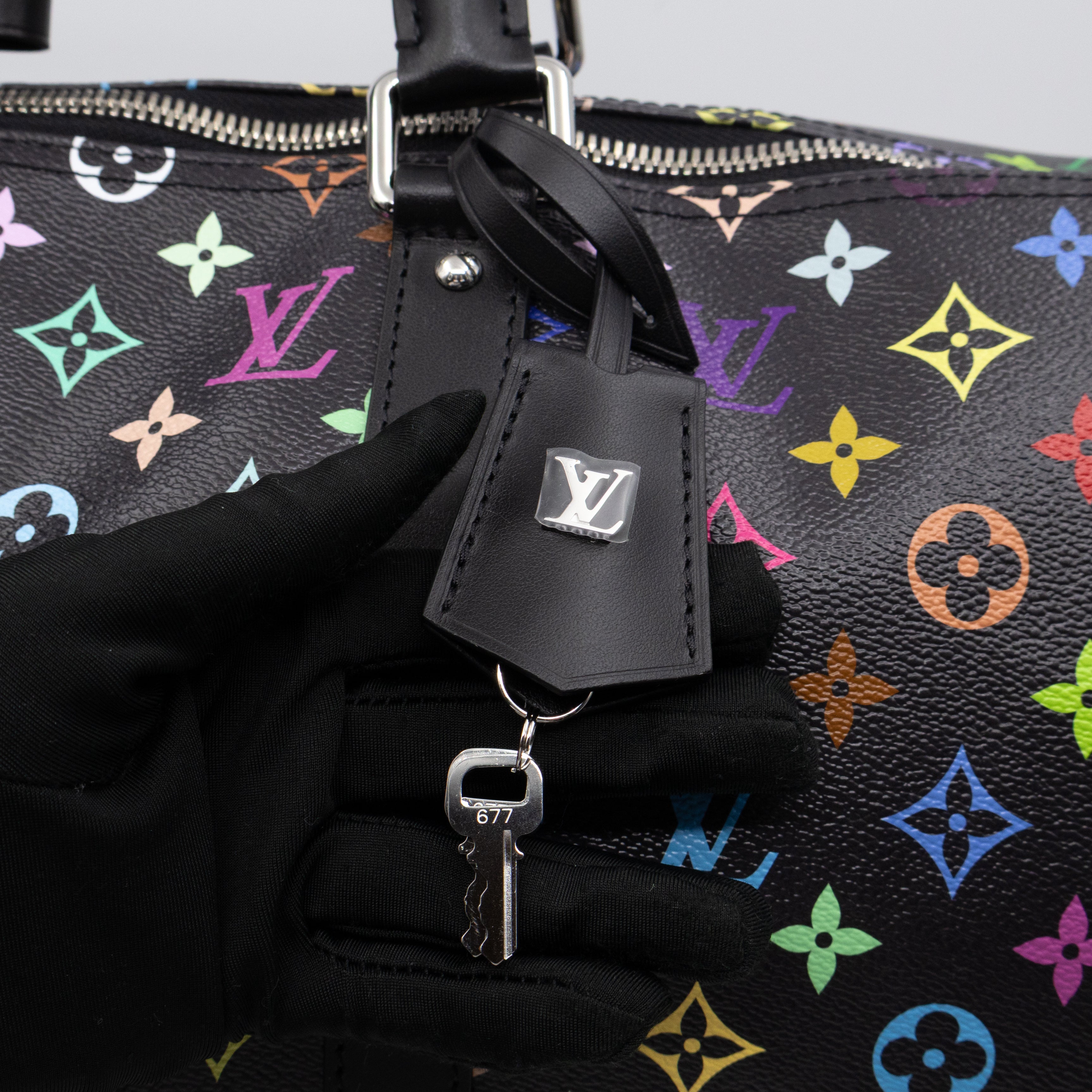 Keepall 50 Bandouliere LV x TM Black Multicolore