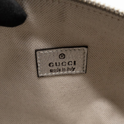 Small Blondie Shoulder Bag Silver Diagonal Quilted Leather