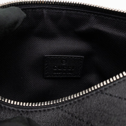 Small Blondie Shoulder Bag Black Diagonal Quilted Leather