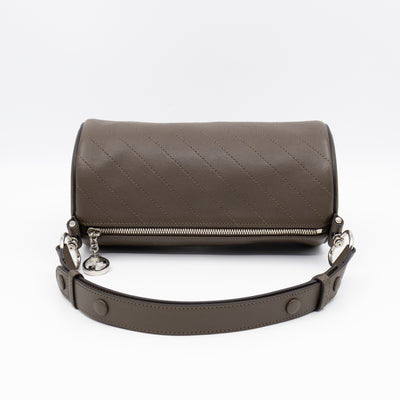 Small Blondie Shoulder Bag Diagonal Quilted Olive Leather