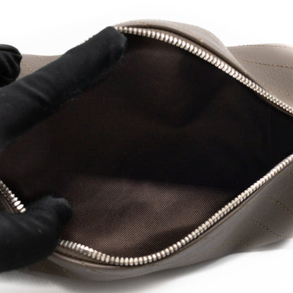 Small Blondie Shoulder Bag Diagonal Quilted Olive Leather