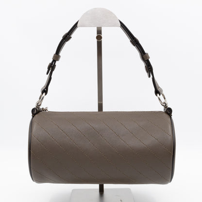 Small Blondie Shoulder Bag Diagonal Quilted Olive Leather