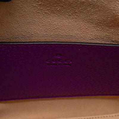 Diana Mini Bamboo Zip Tote Bag Purple Leather