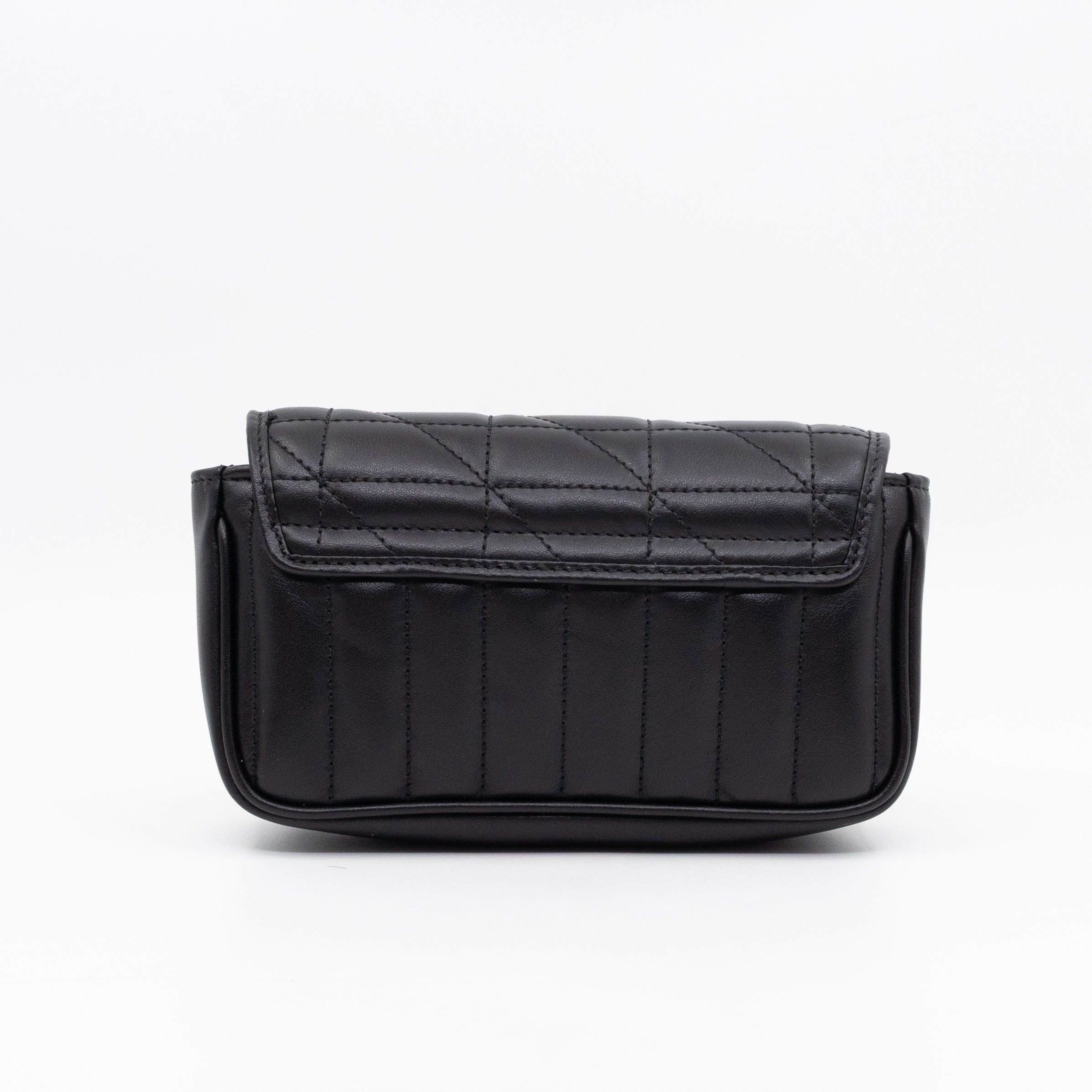 GG Marmont Flap Matelassé Super Mini Black Leather