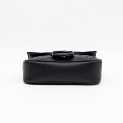 GG Marmont Chain Belt Bag Black Leather