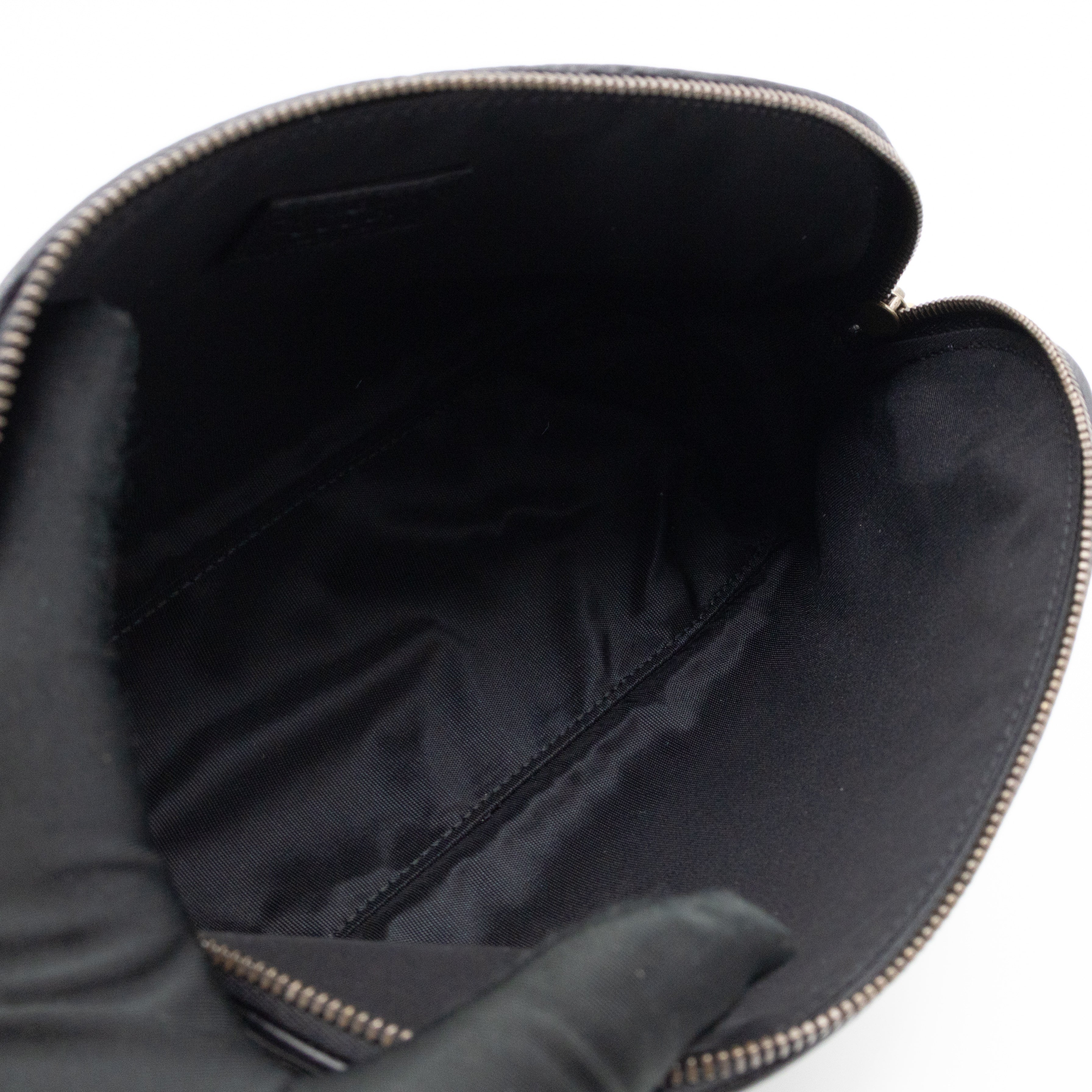 Bamboo-Puller Double G Beauty Case Black Leather