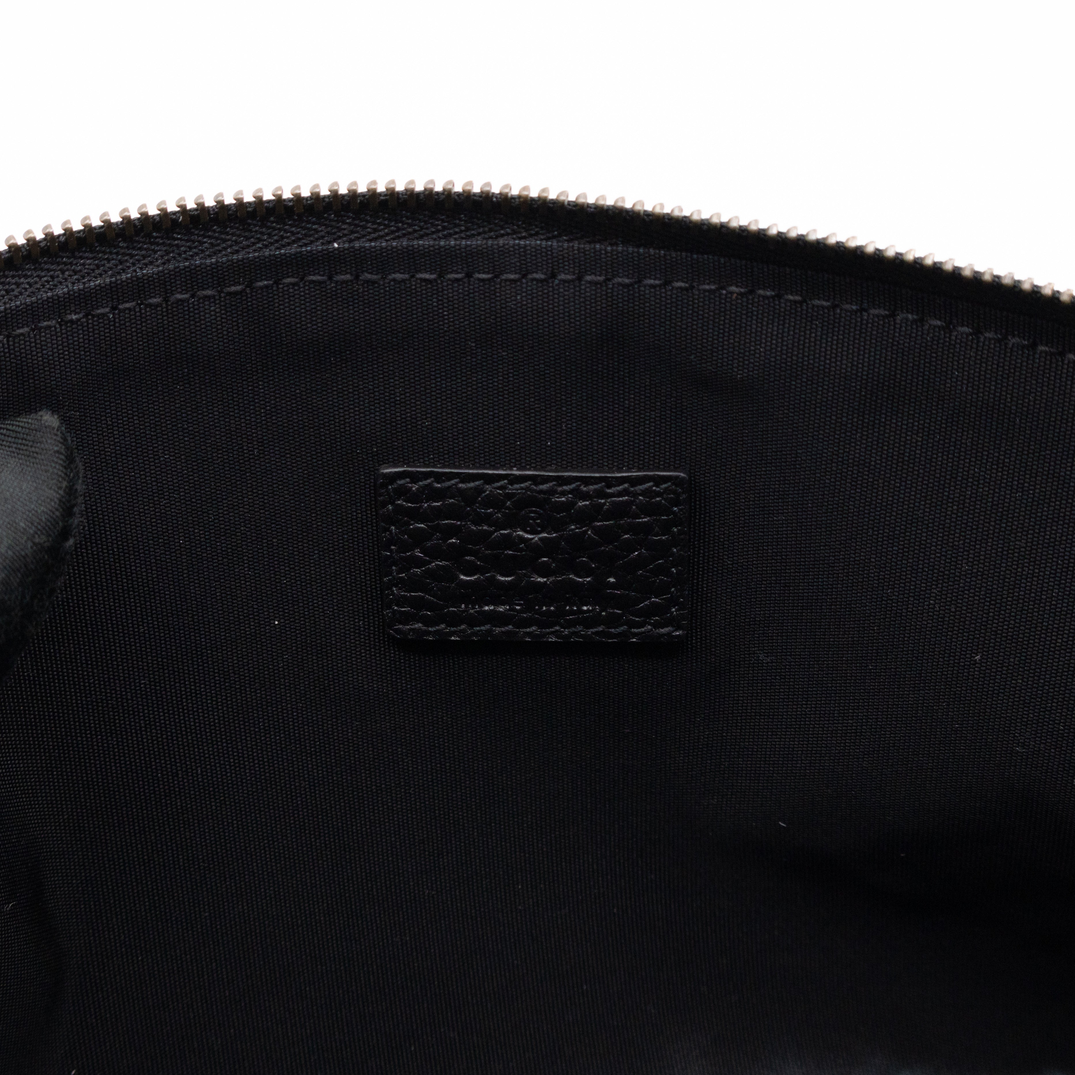 Bamboo-Puller Double G Beauty Case Black Leather