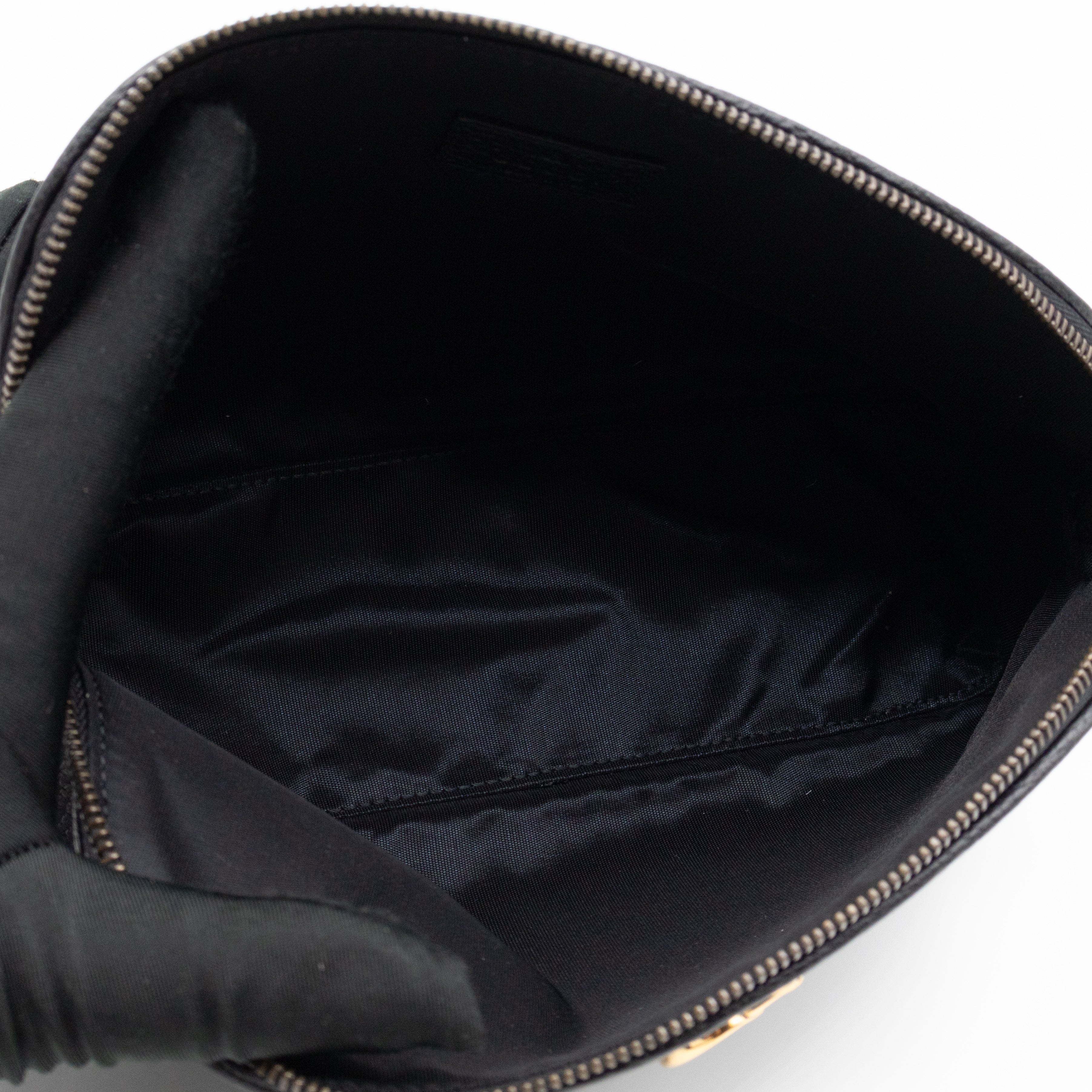 Bamboo-Puller Double G Beauty Case Black Leather