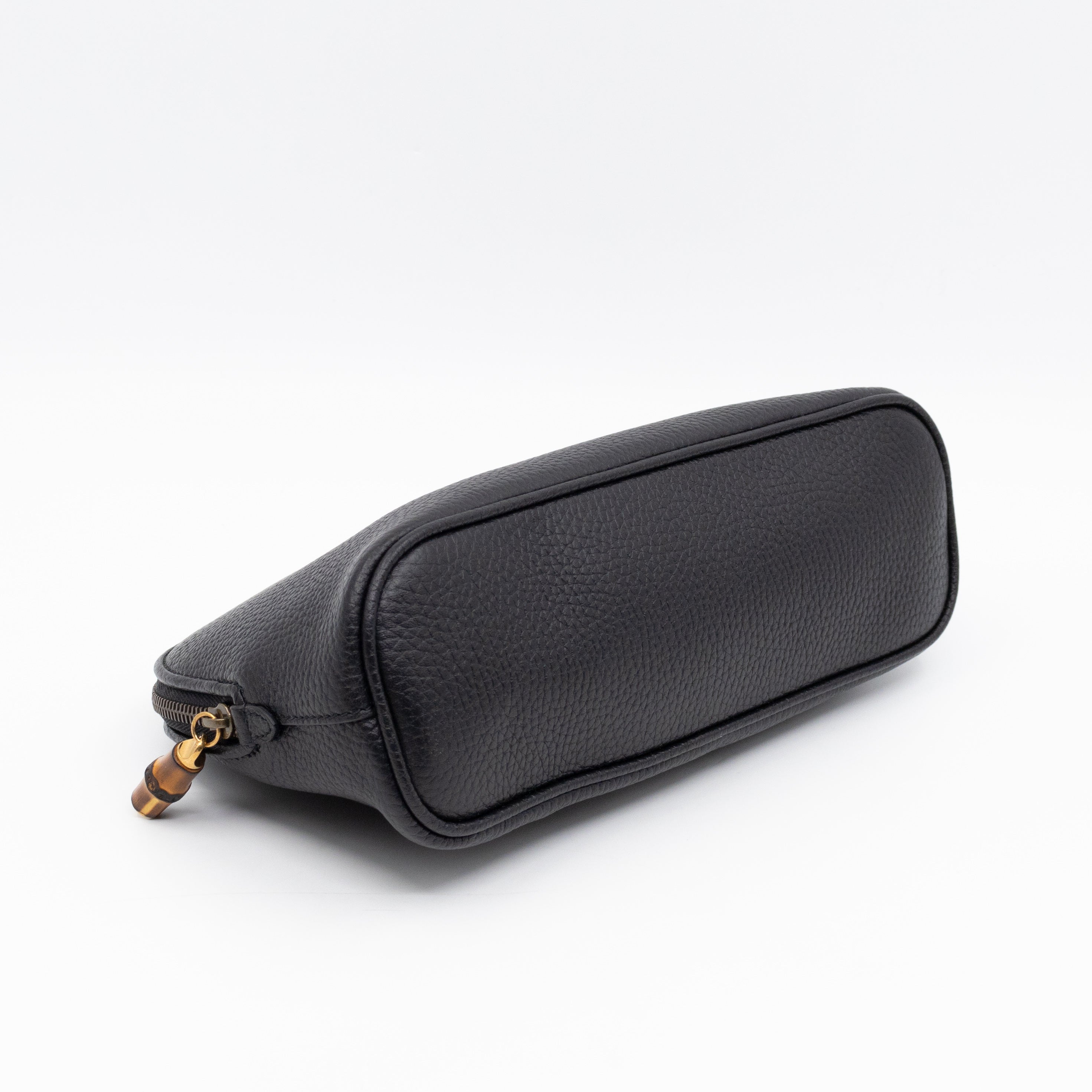 Bamboo-Puller Double G Beauty Case Black Leather