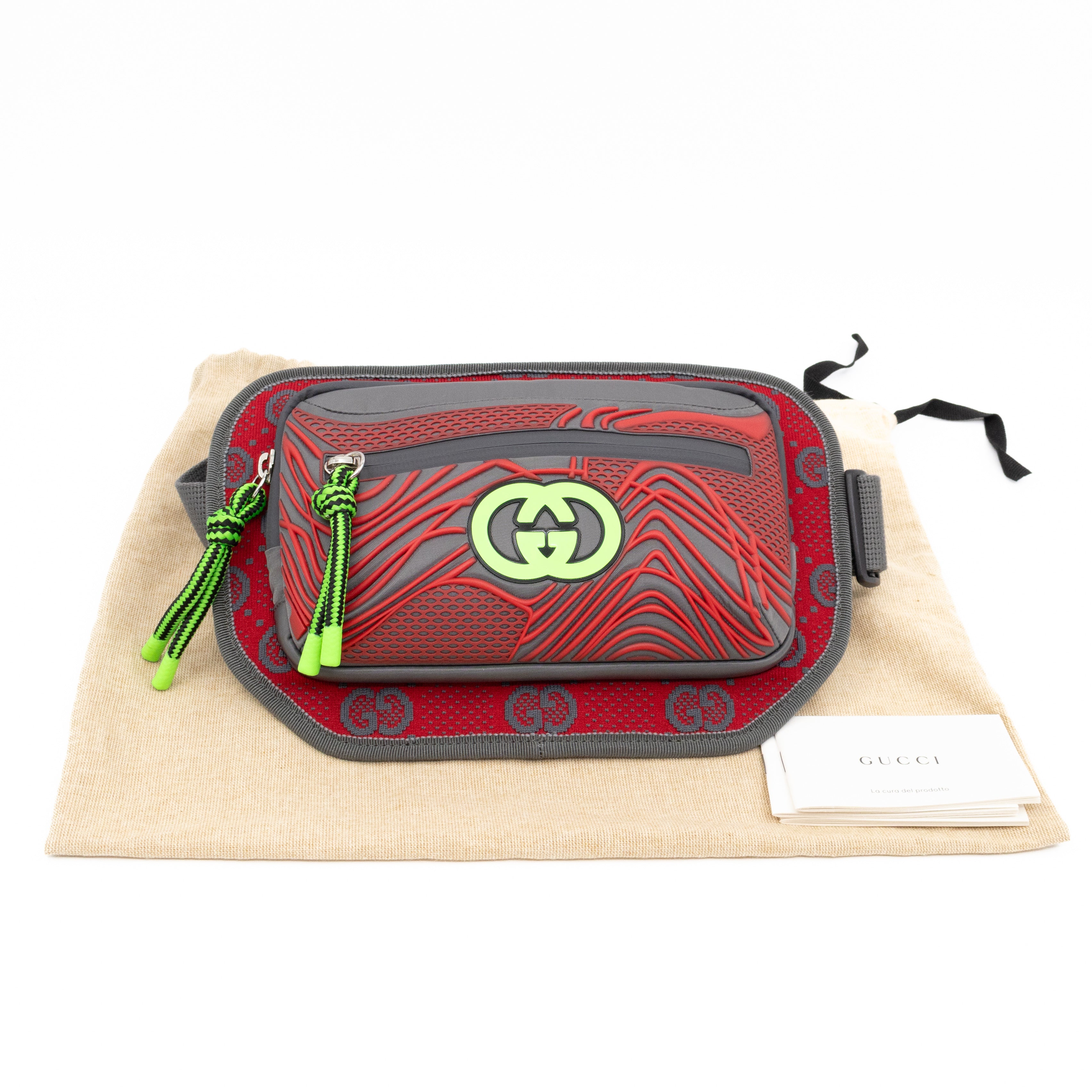Sling Belt Bag Jersey GG Alloy Grey