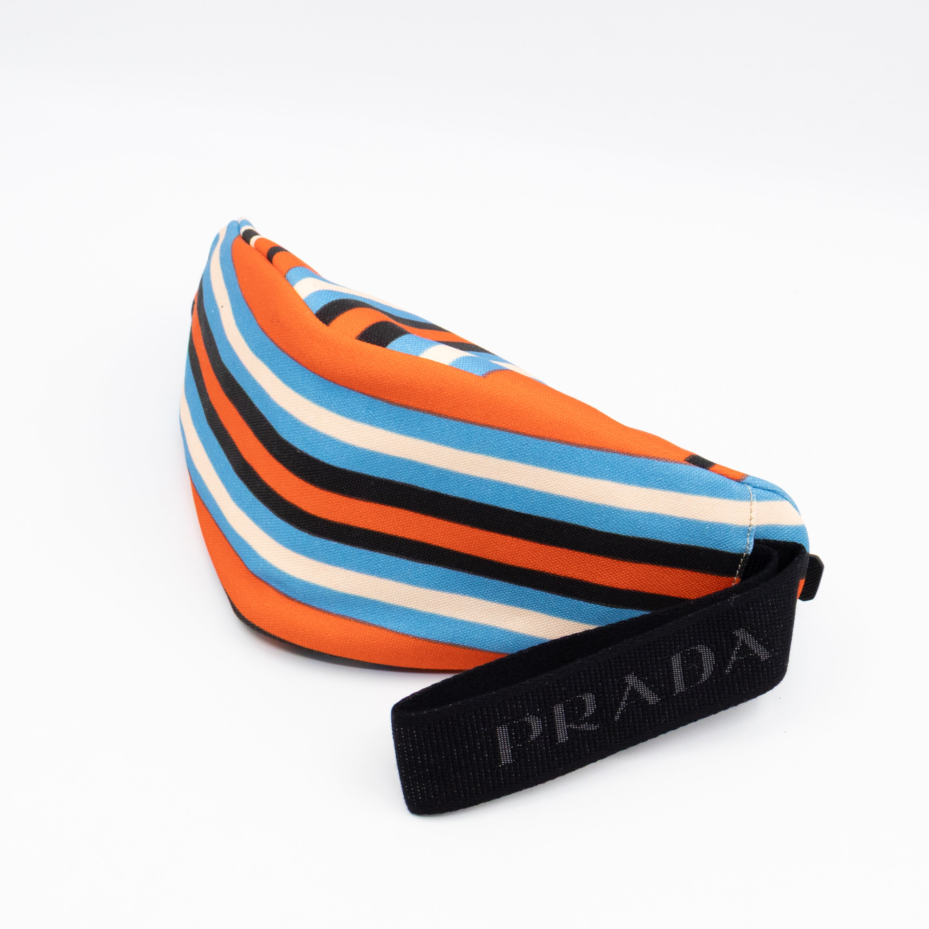 Wristlet Triangle Clutch Bag Arancio Canvas