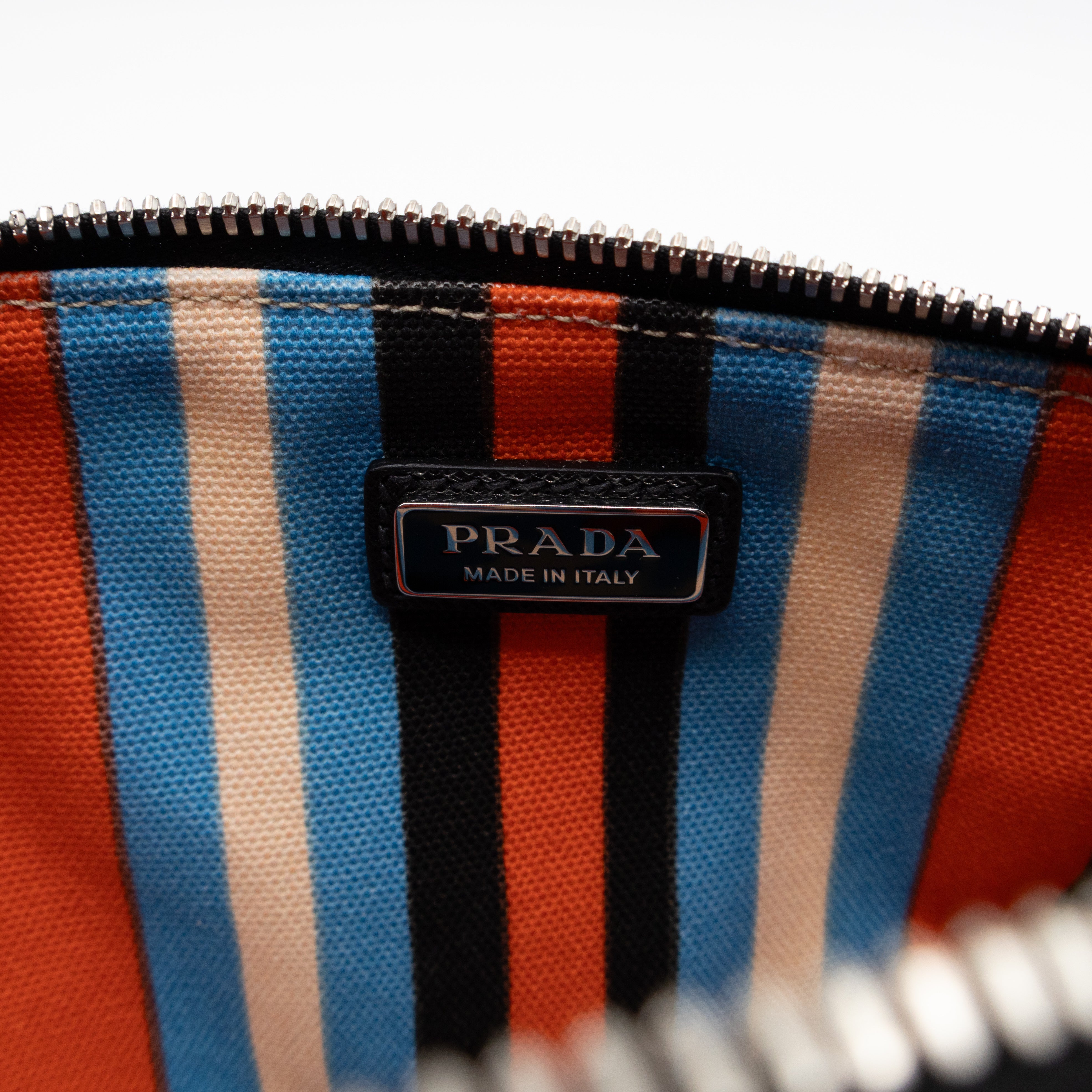 Wristlet Triangle Clutch Bag Arancio Canvas