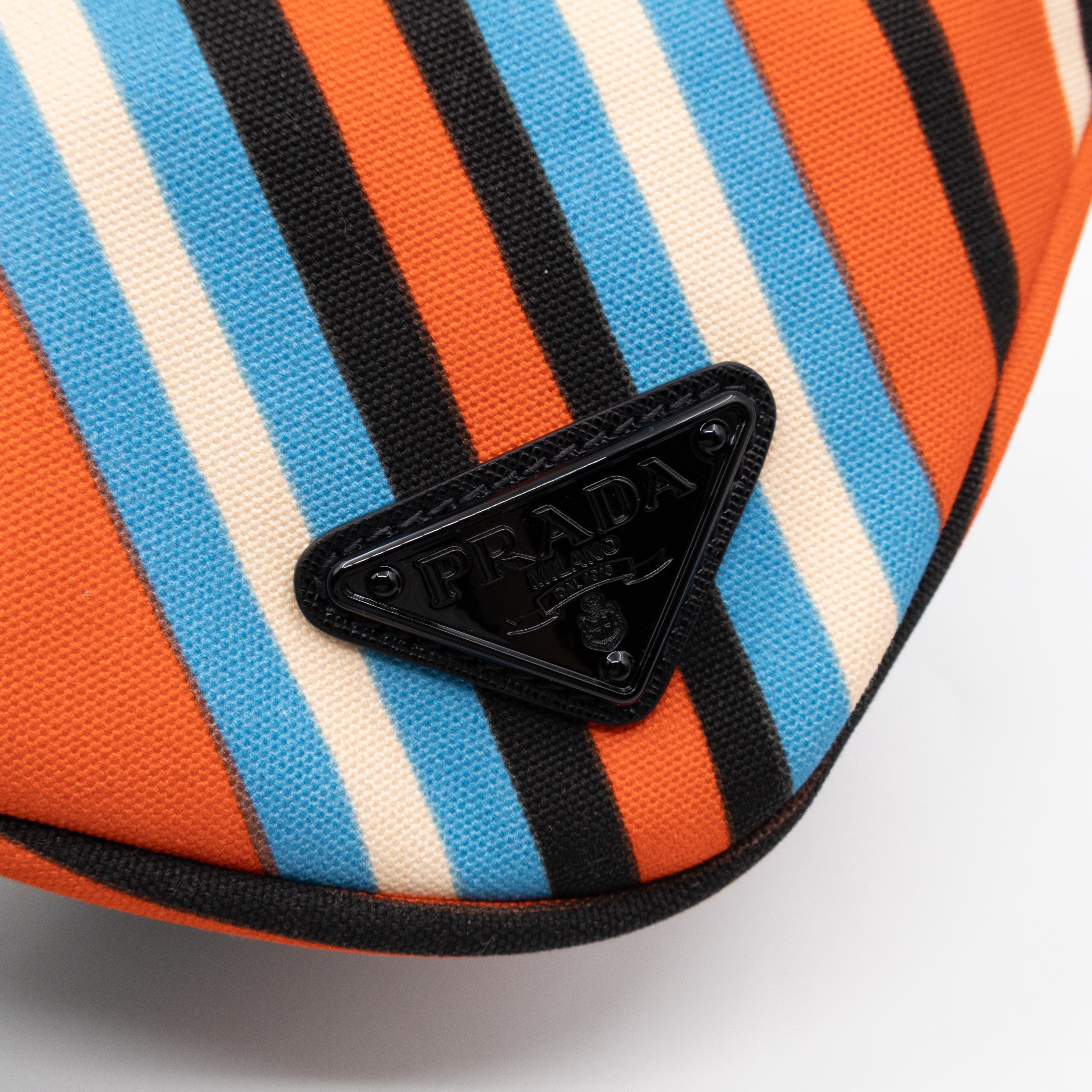 Wristlet Triangle Clutch Bag Arancio Canvas