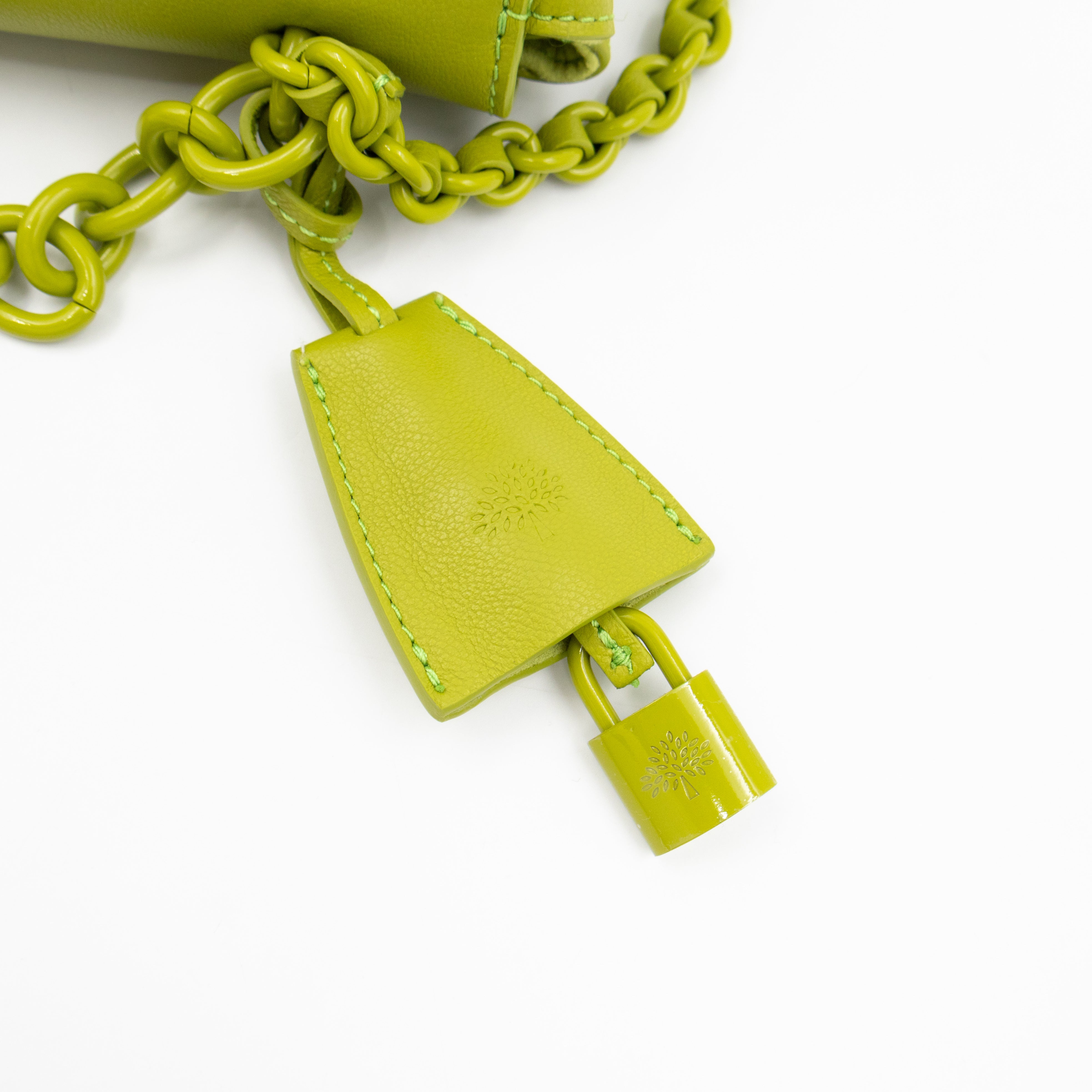 Lily Top Handle Acid Green Leather
