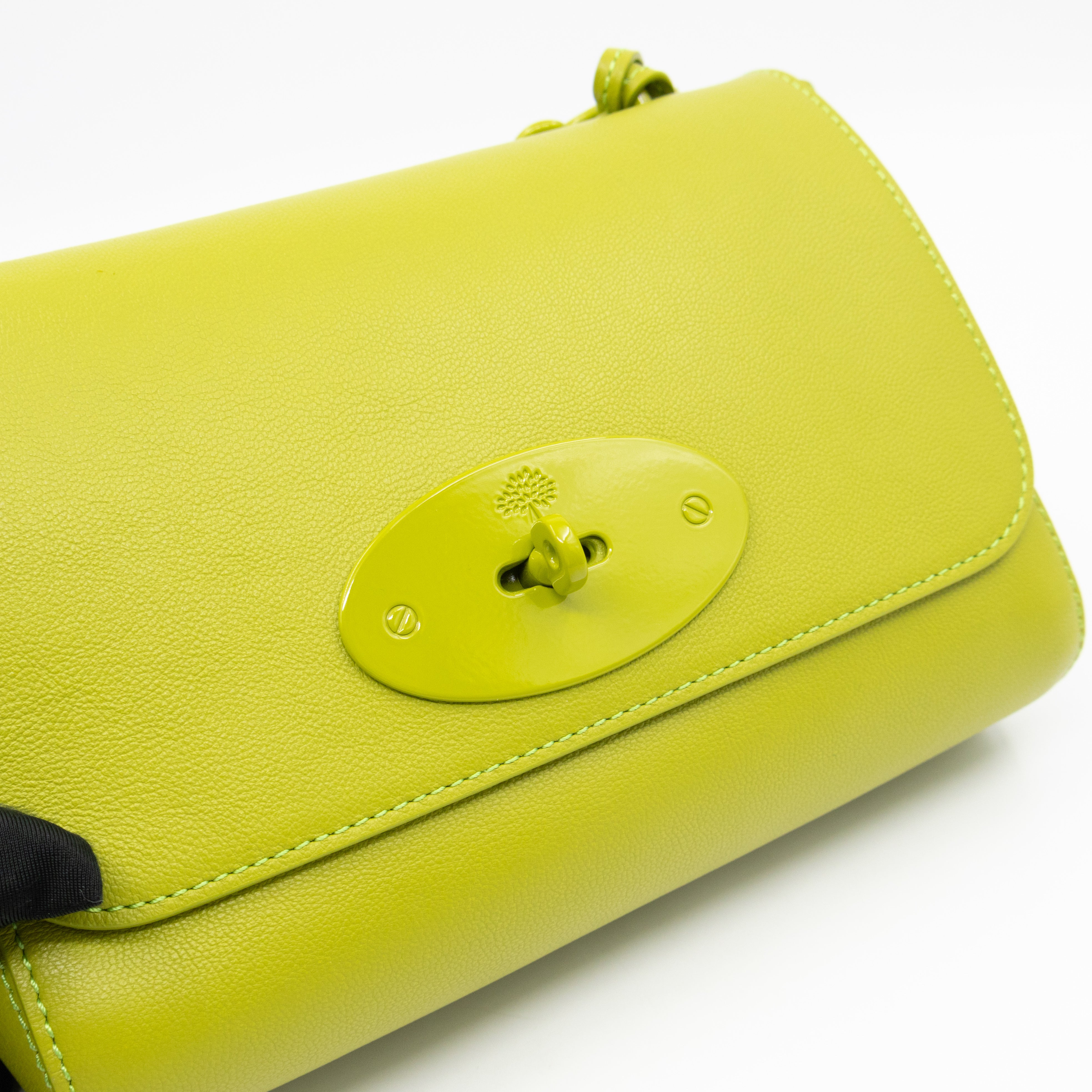 Lily Top Handle Acid Green Leather