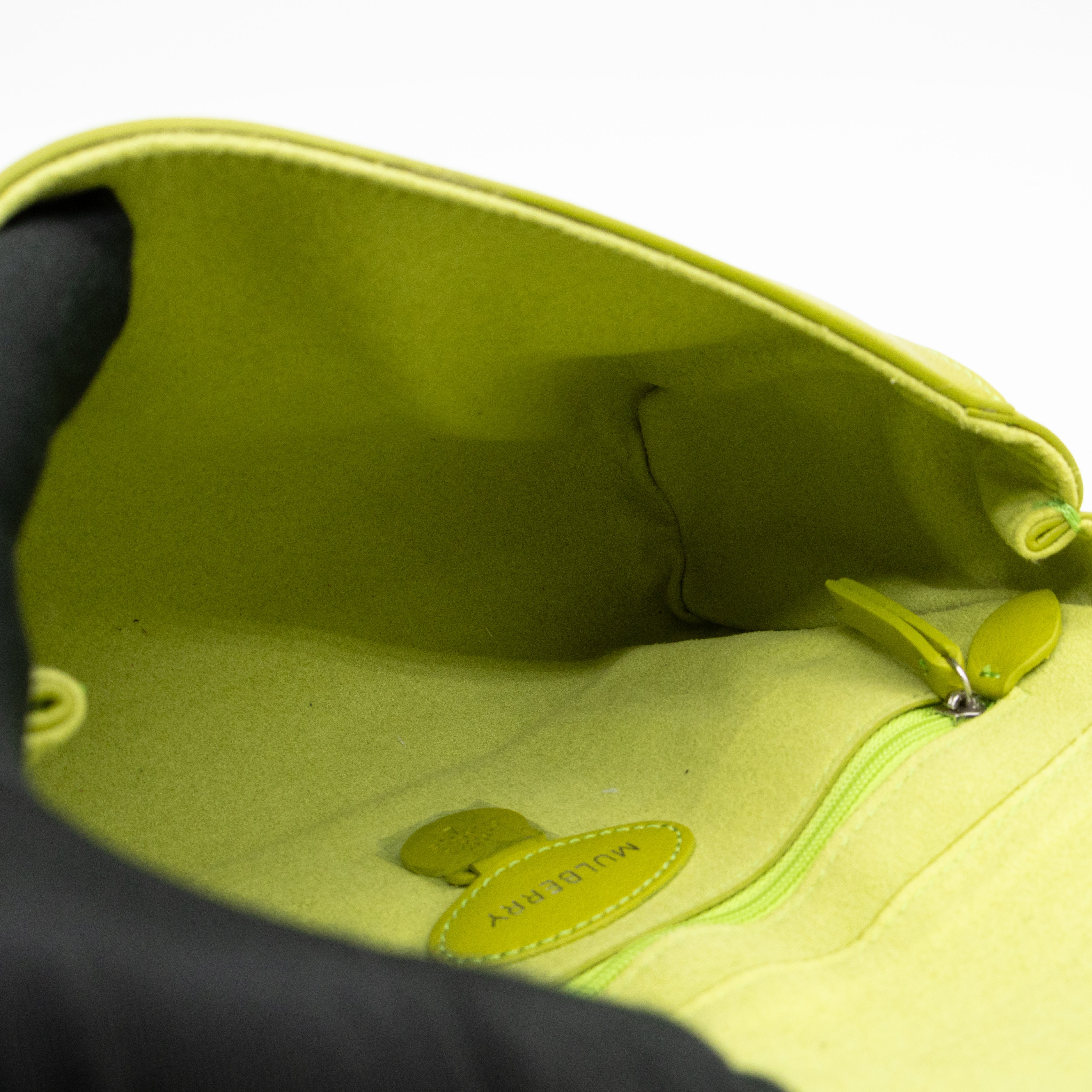 Lily Top Handle Acid Green Leather