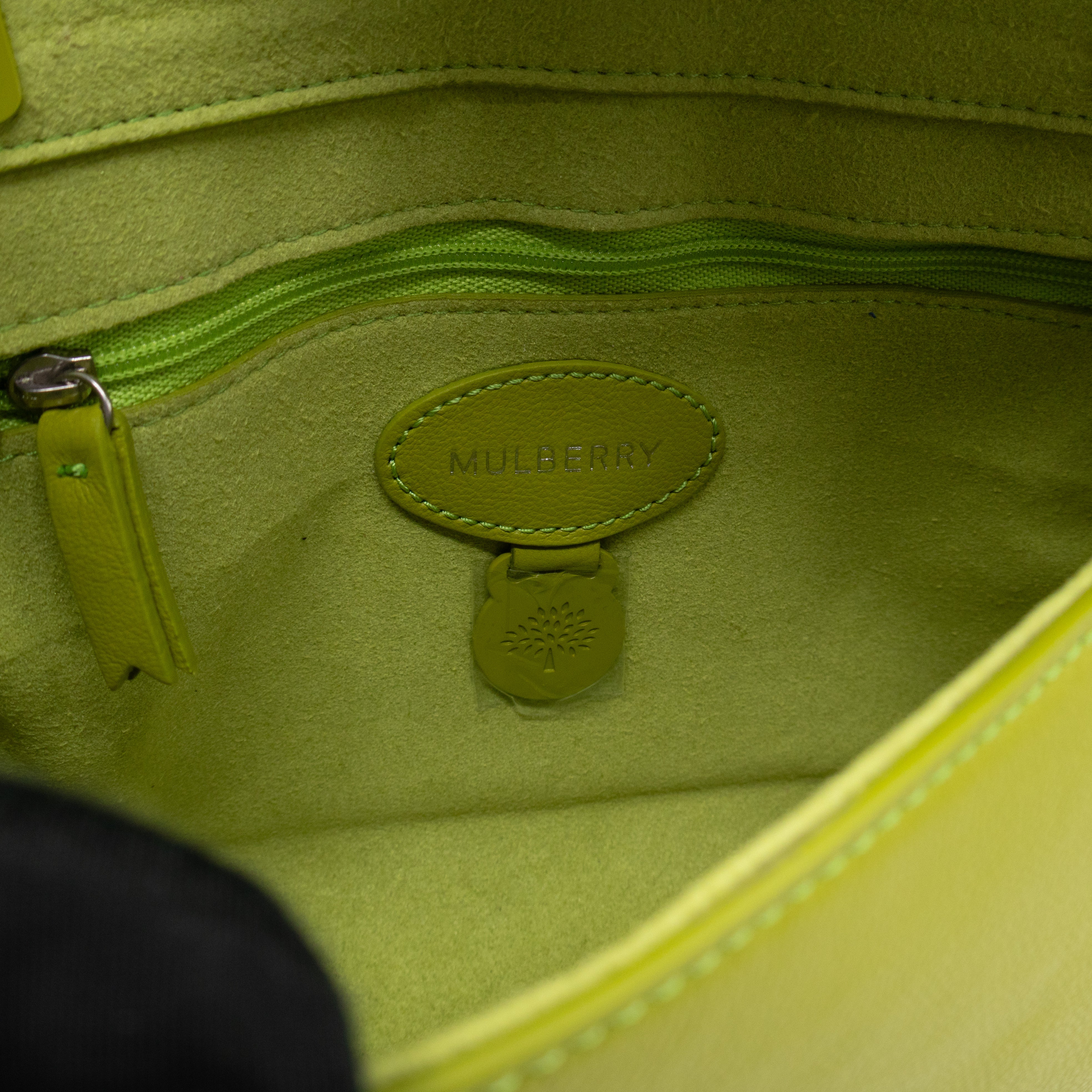 Lily Top Handle Acid Green Leather