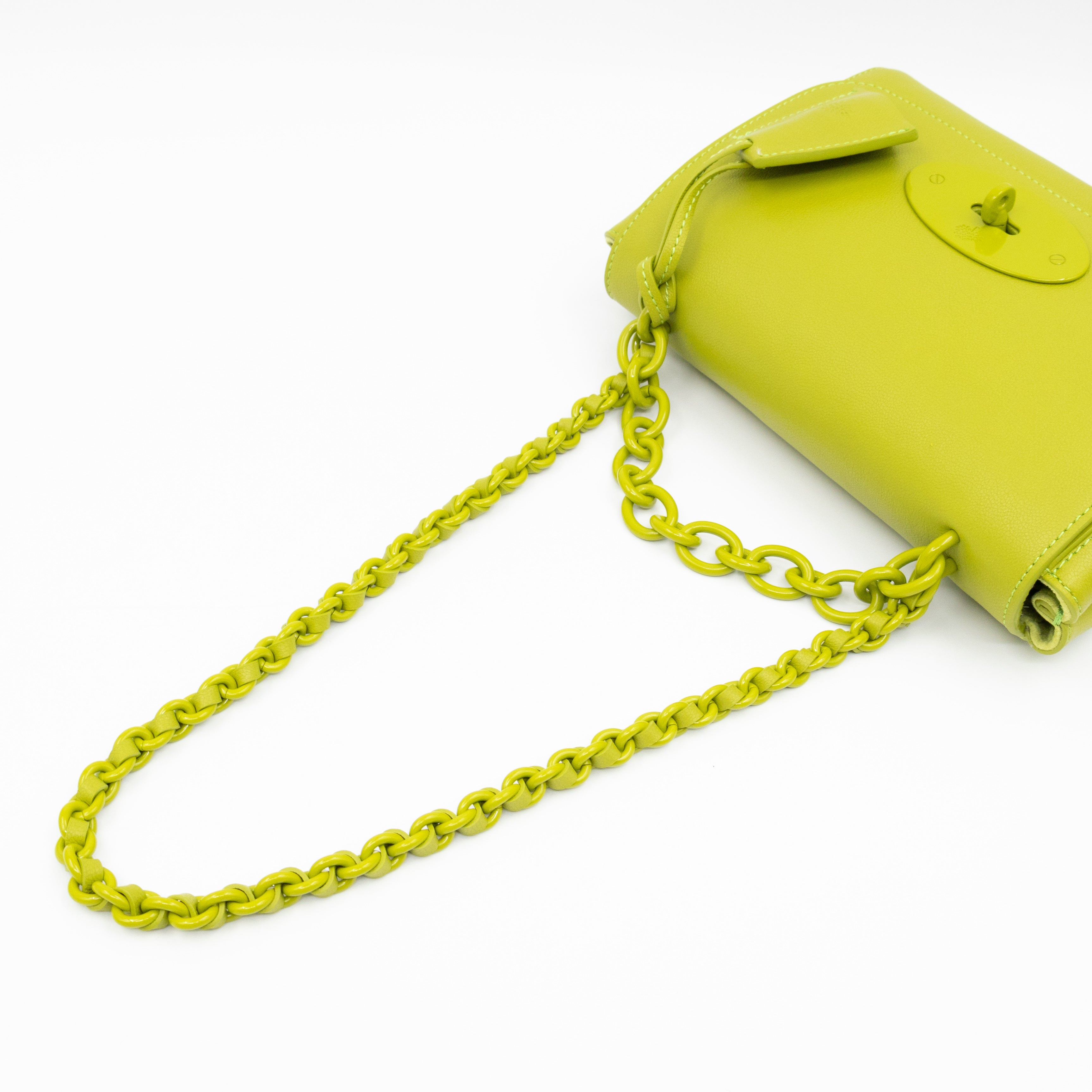 Lily Top Handle Acid Green Leather