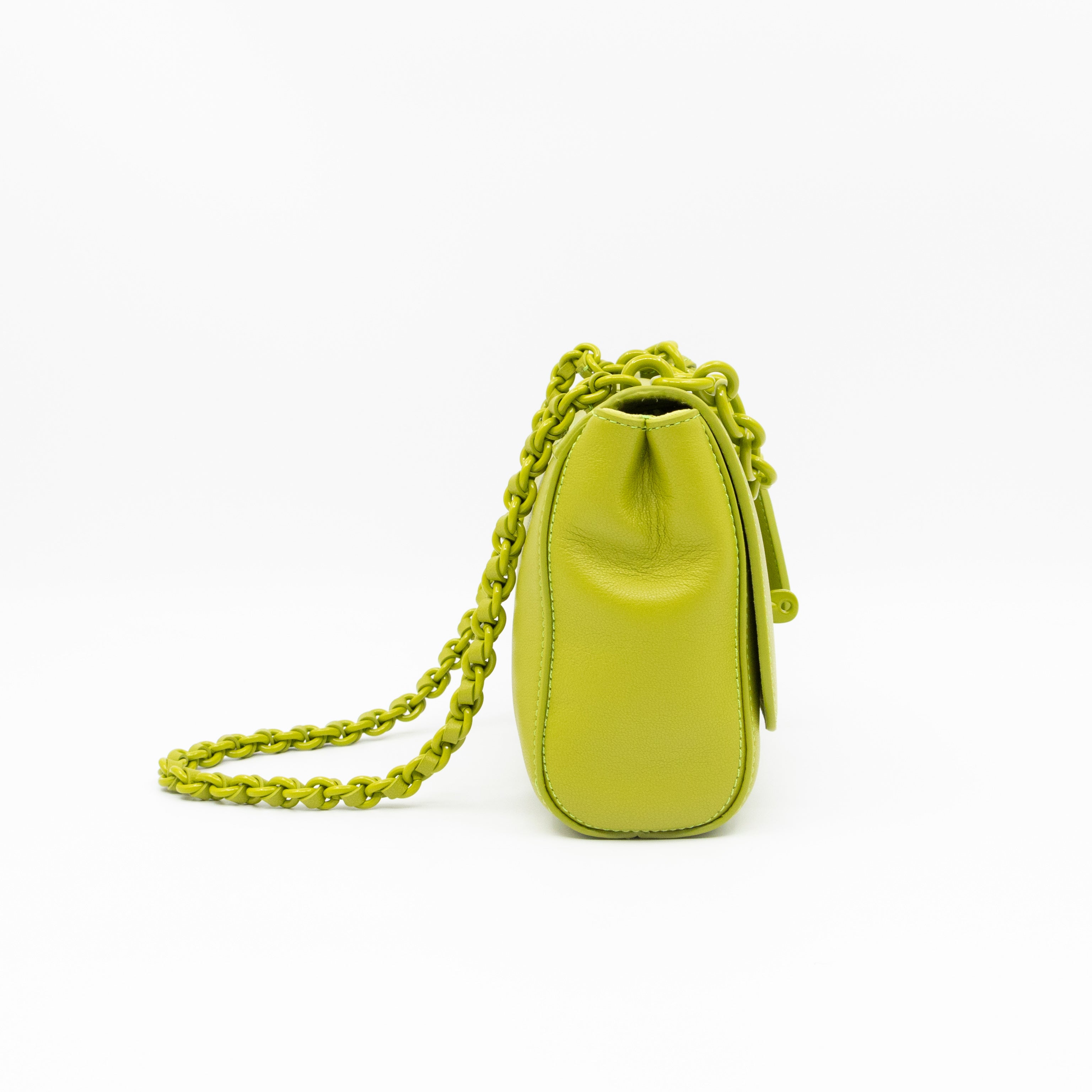 Lily Top Handle Acid Green Leather