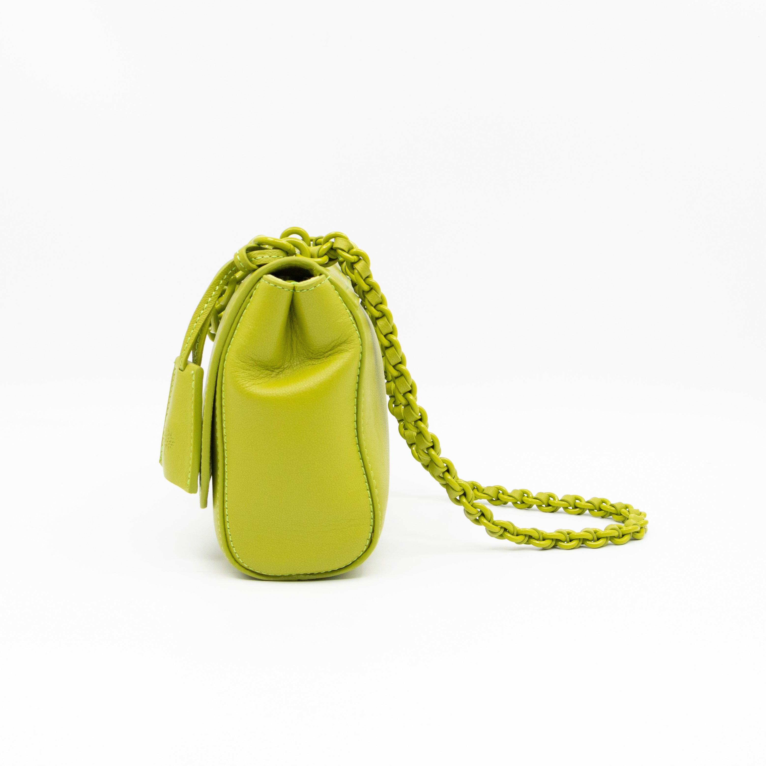 Lily Top Handle Acid Green Leather