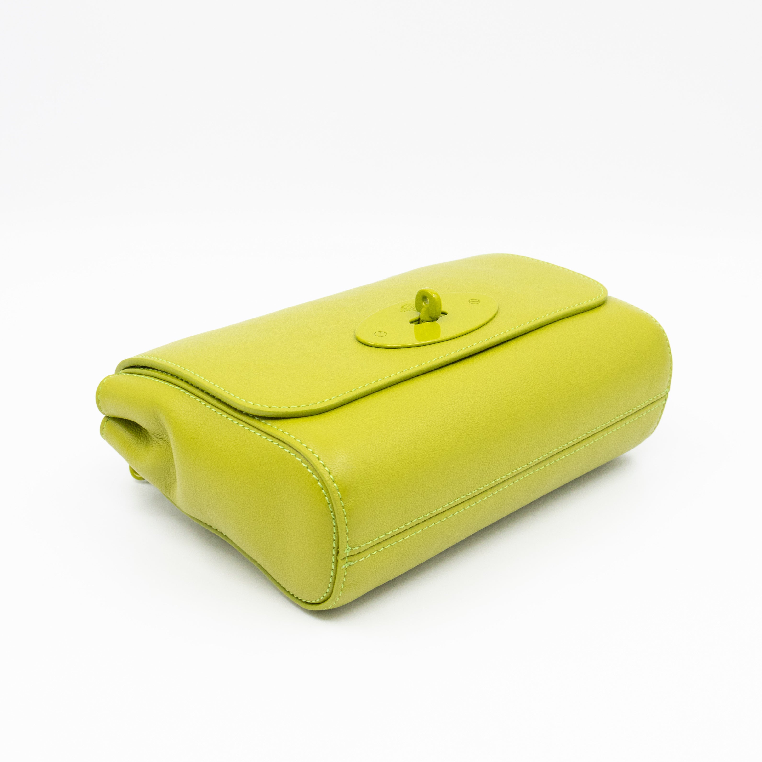 Lily Top Handle Acid Green Leather