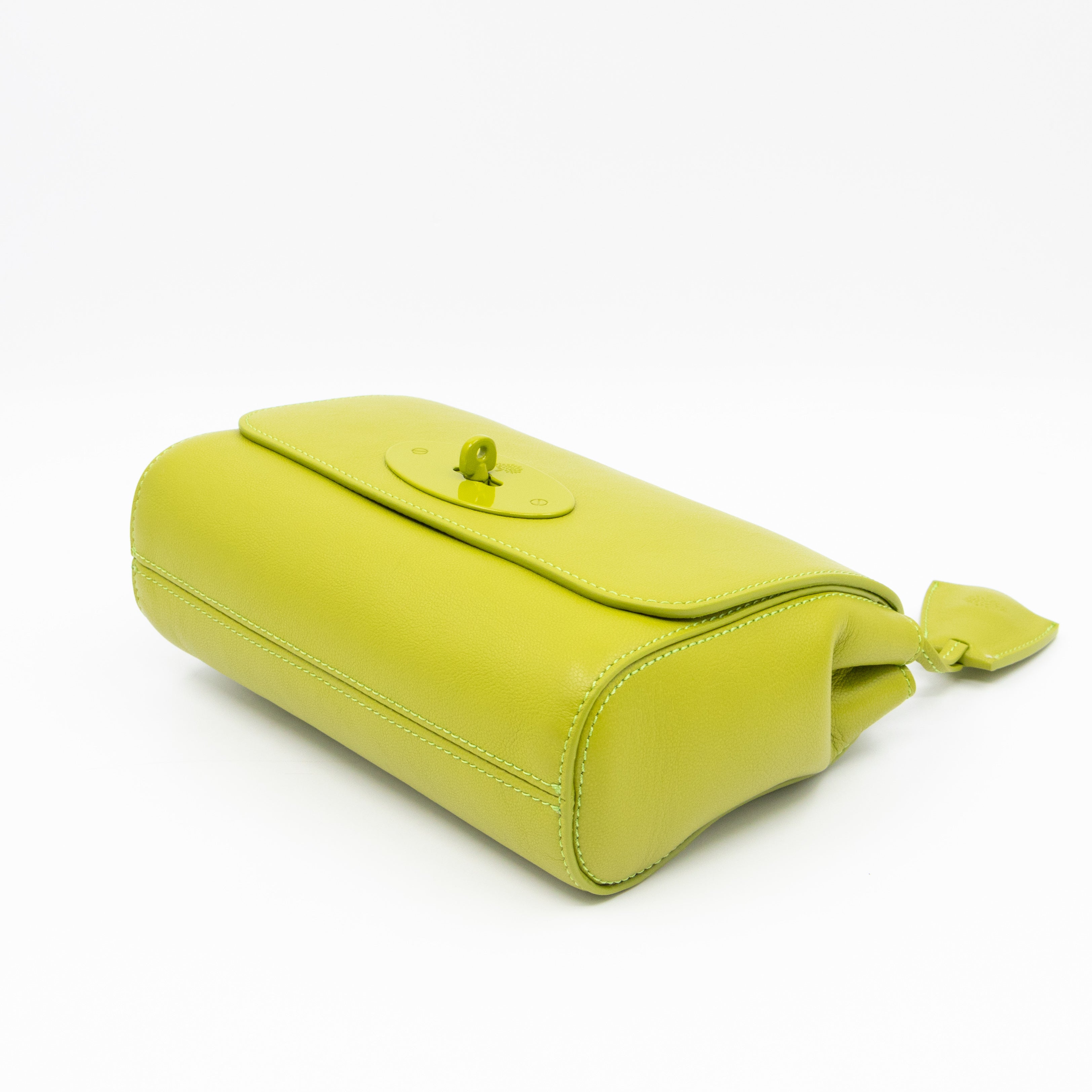 Lily Top Handle Acid Green Leather