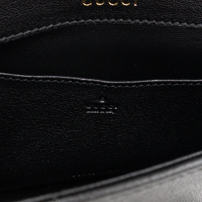 Horsebit 1955 Mini Shoulder Bag Black Leather Shearling