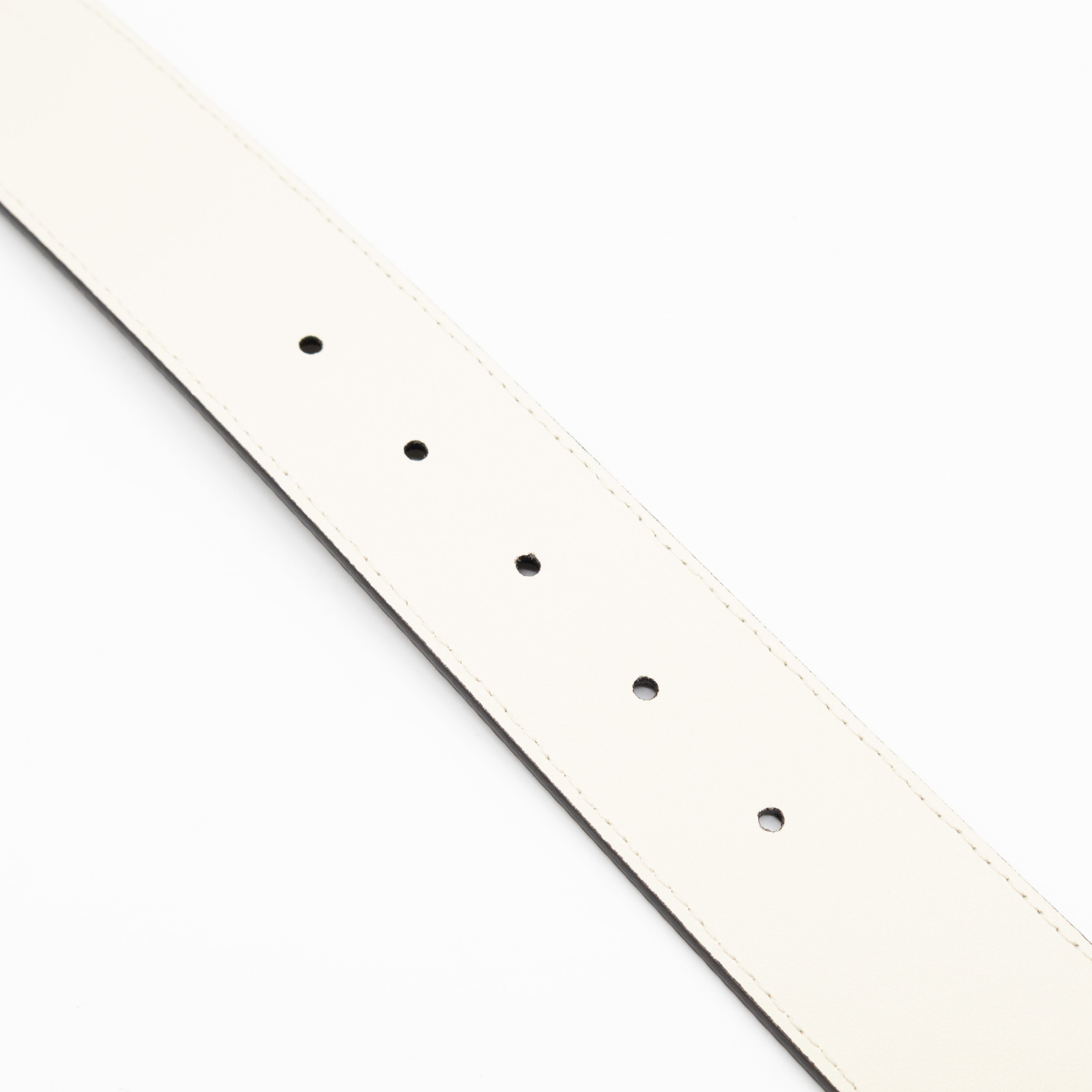 GG Marmont Wide Belt GG Supreme White Leather 85/34