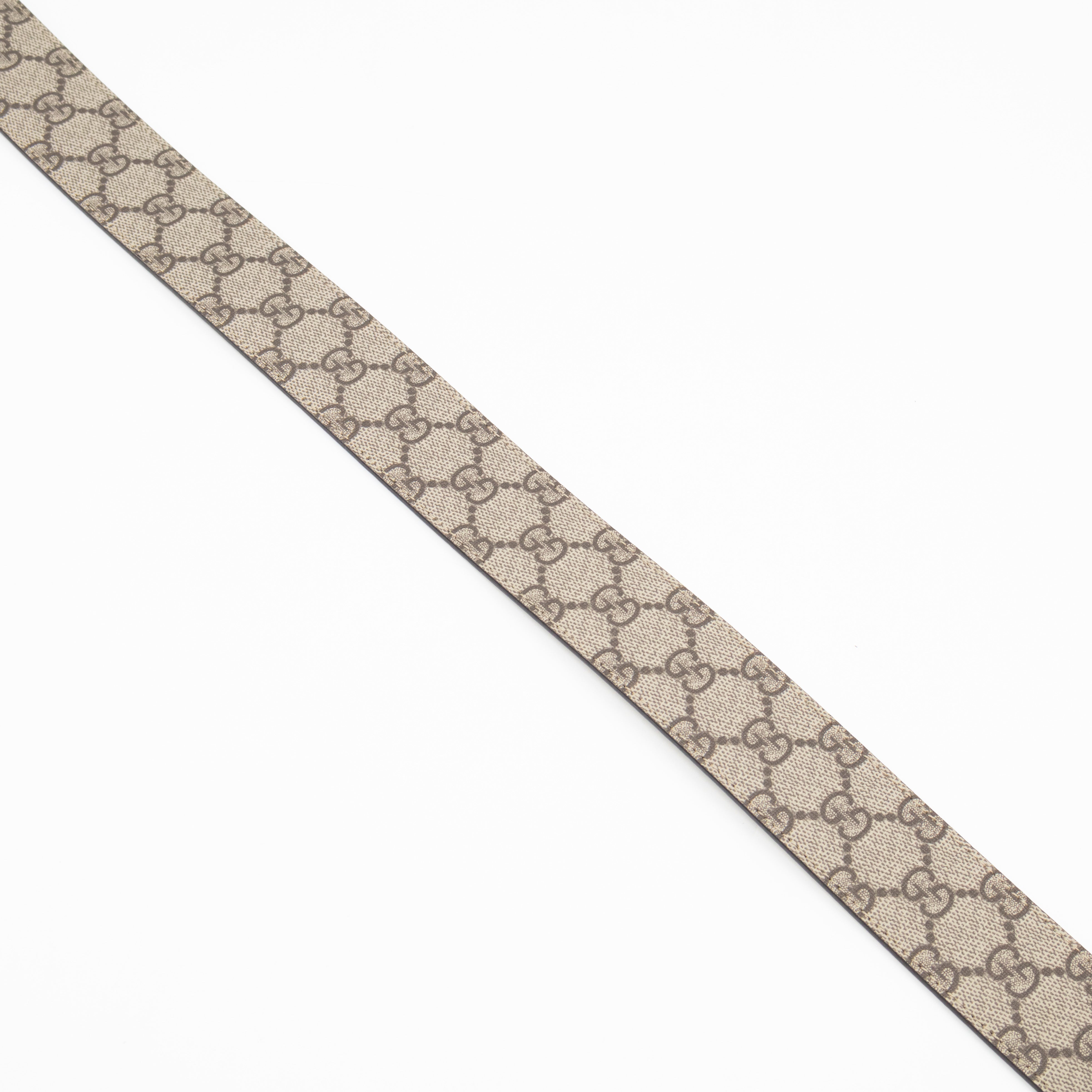 GG Marmont Wide Belt GG Supreme White Leather 85/34