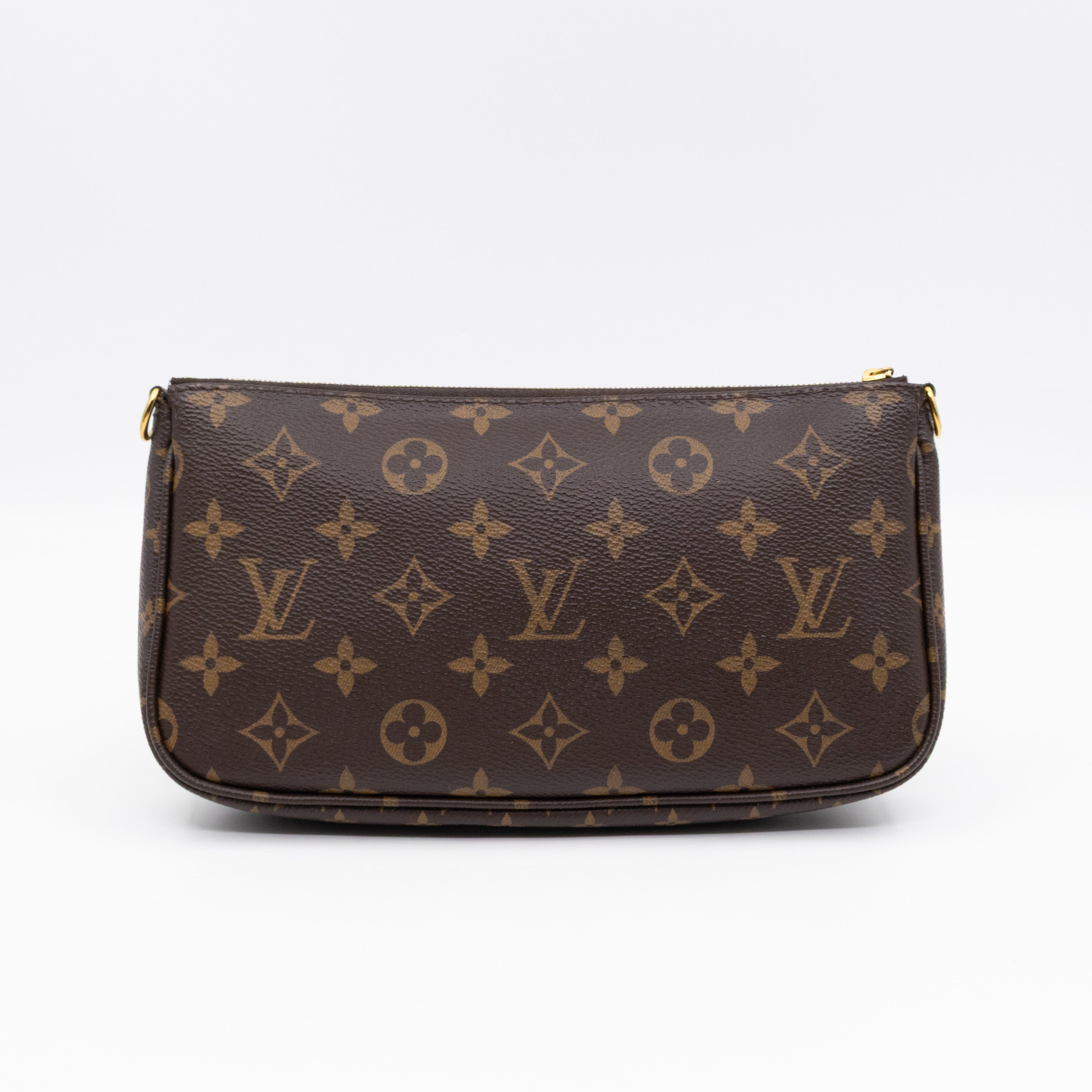 Pochette with Bandouliere and Coin Purse Monogram Kaki
