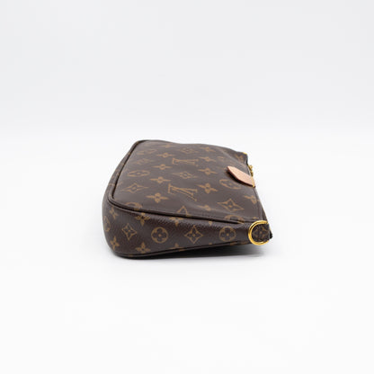 Pochette with Bandouliere and Coin Purse Monogram Kaki