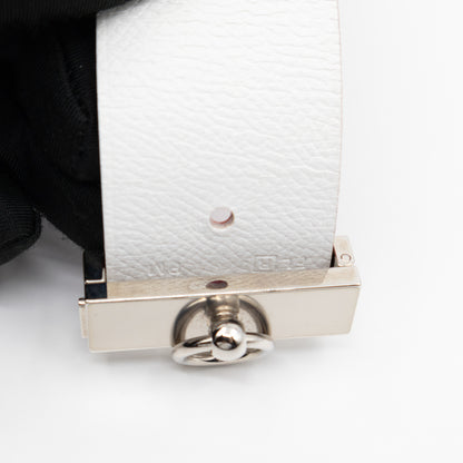 Illusion Reversible Bracelet White Red Swift Leather Palladium