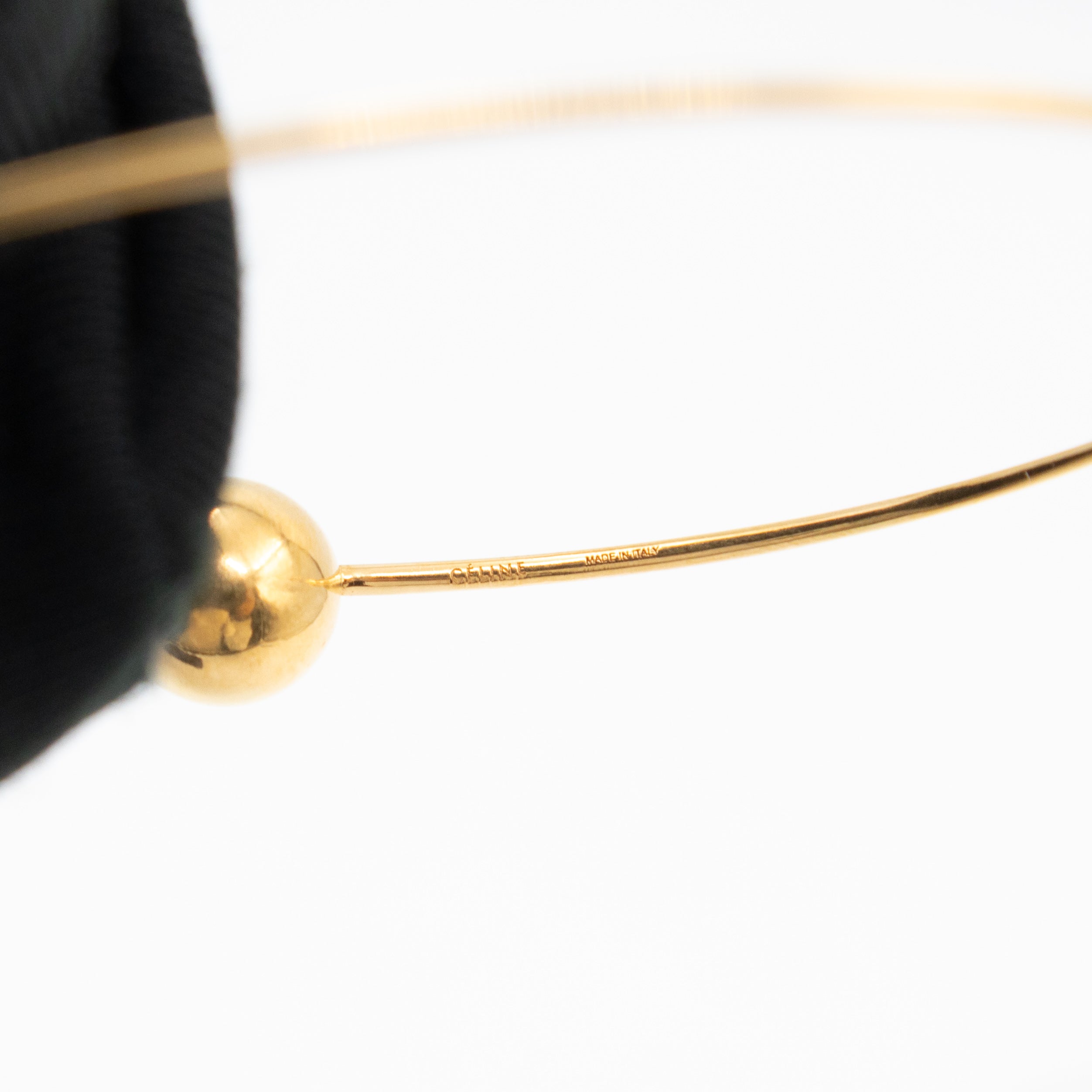Phoebe Philo Dot Hoop Gold Earrings