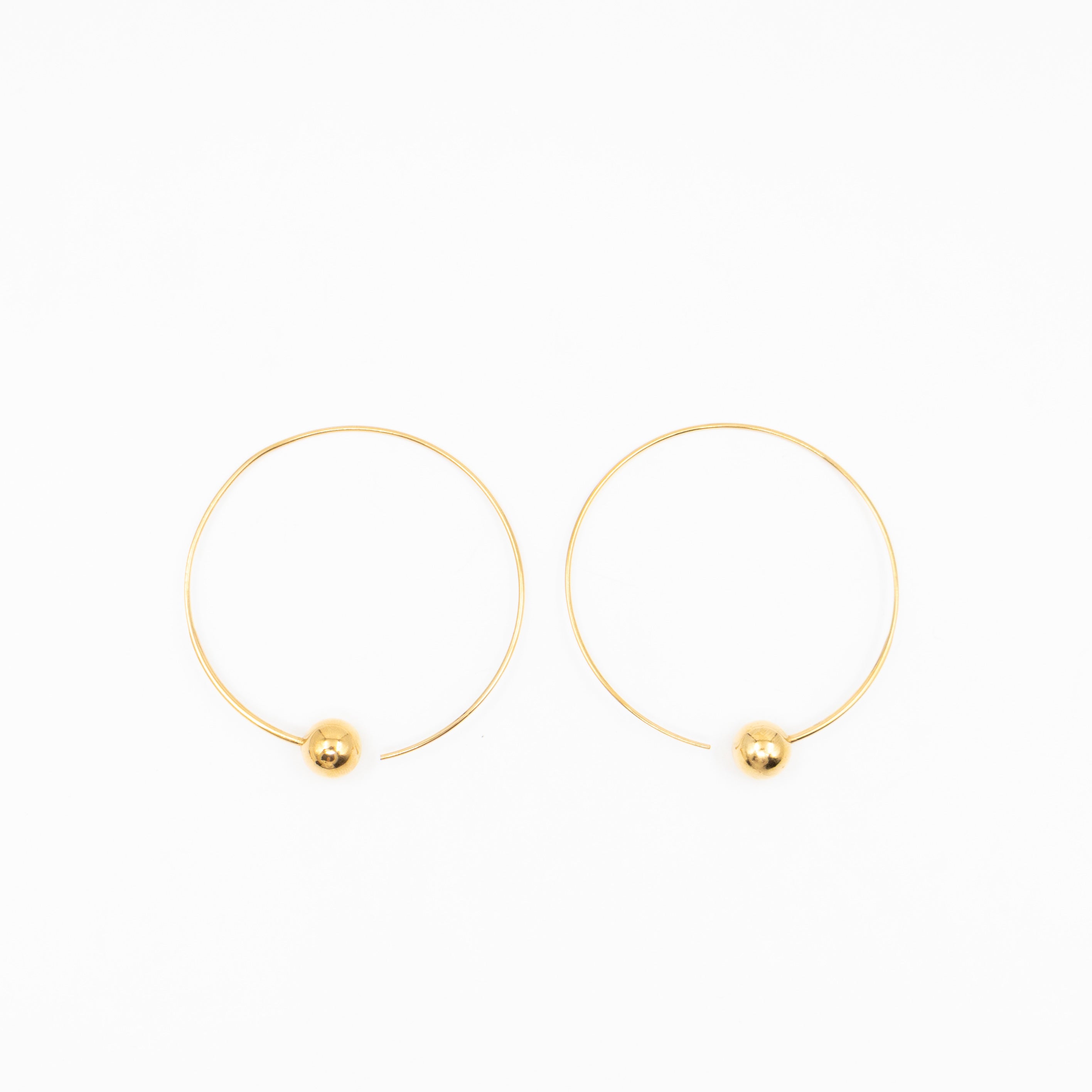 Phoebe Philo Dot Hoop Gold Earrings