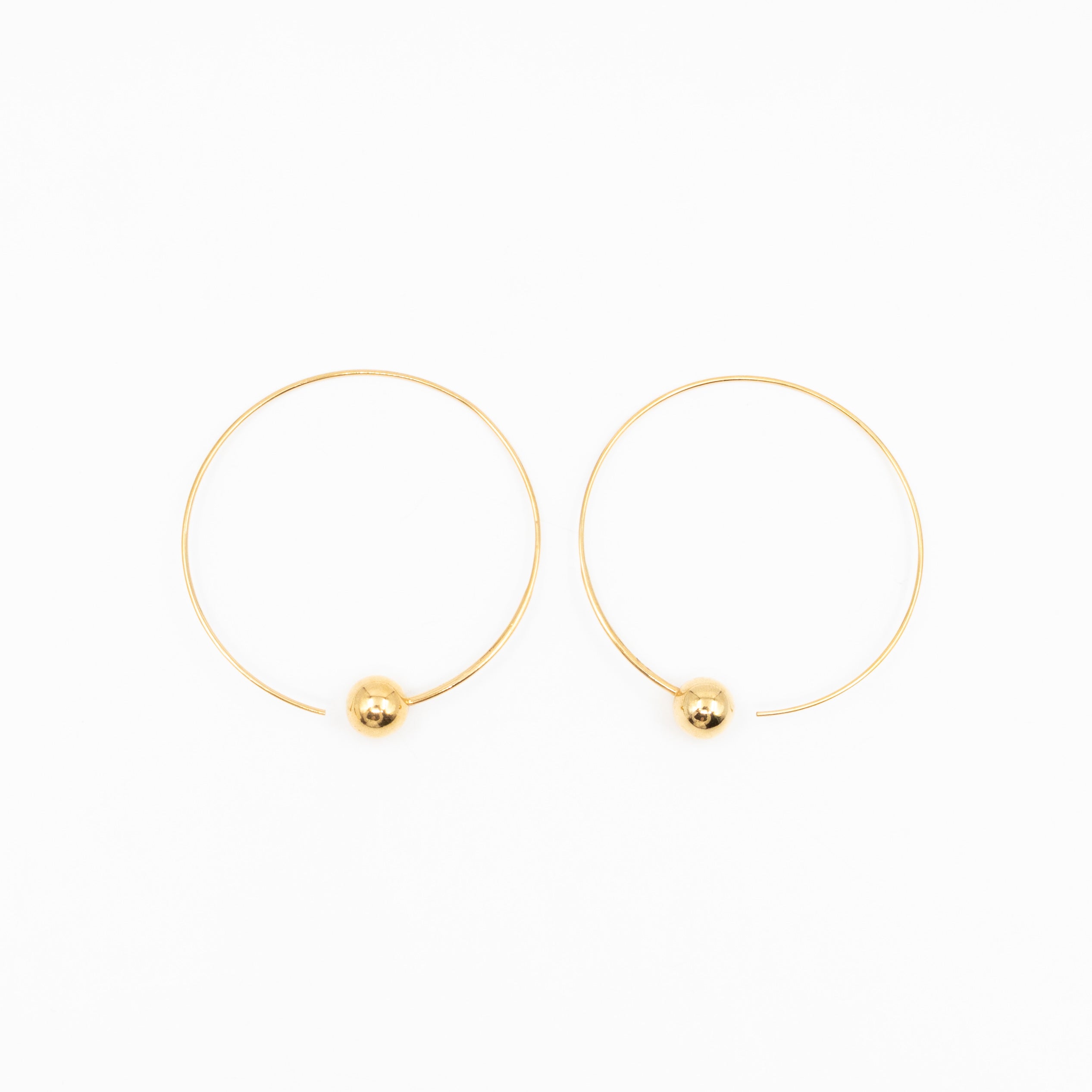 Phoebe Philo Dot Hoop Gold Earrings