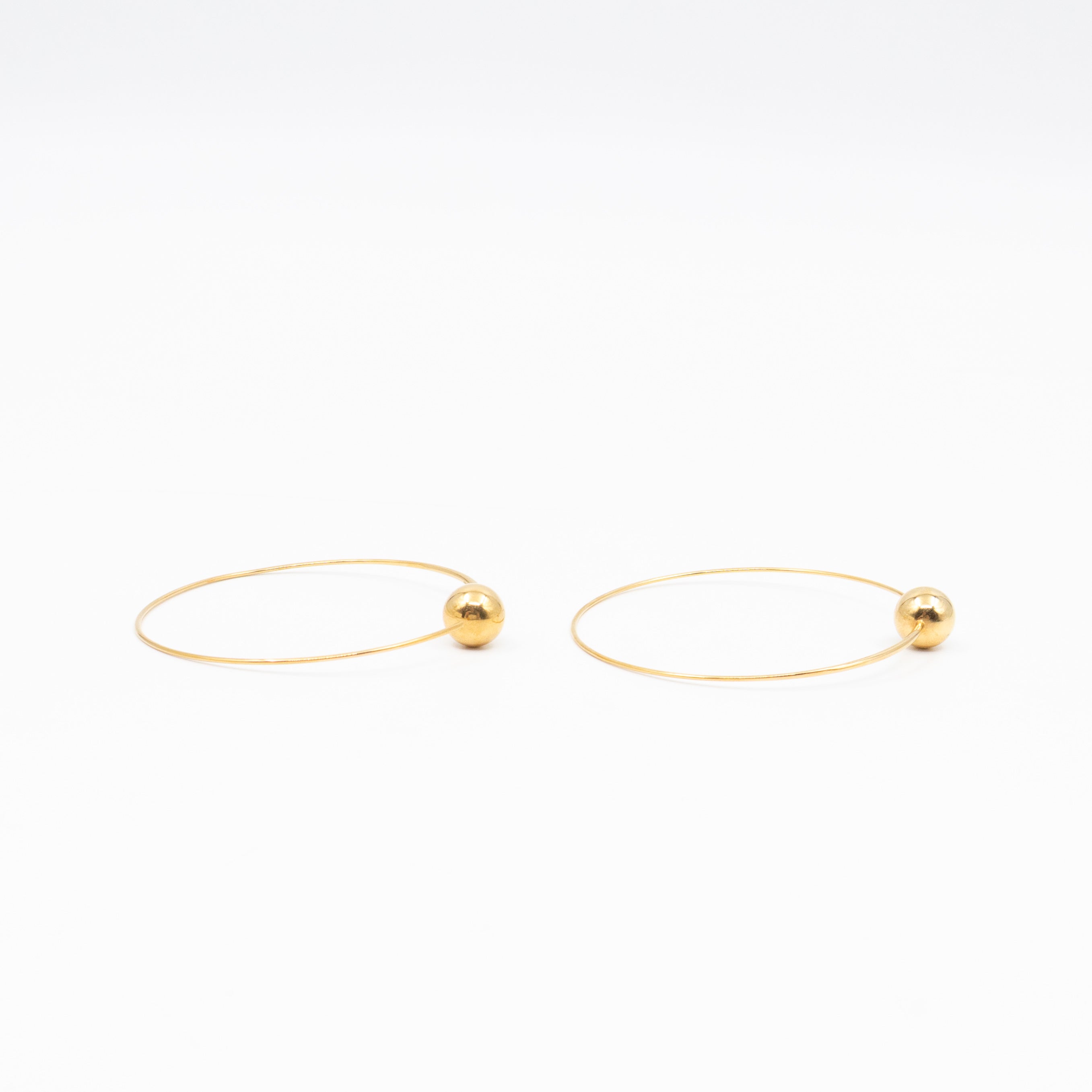 Phoebe Philo Dot Hoop Gold Earrings