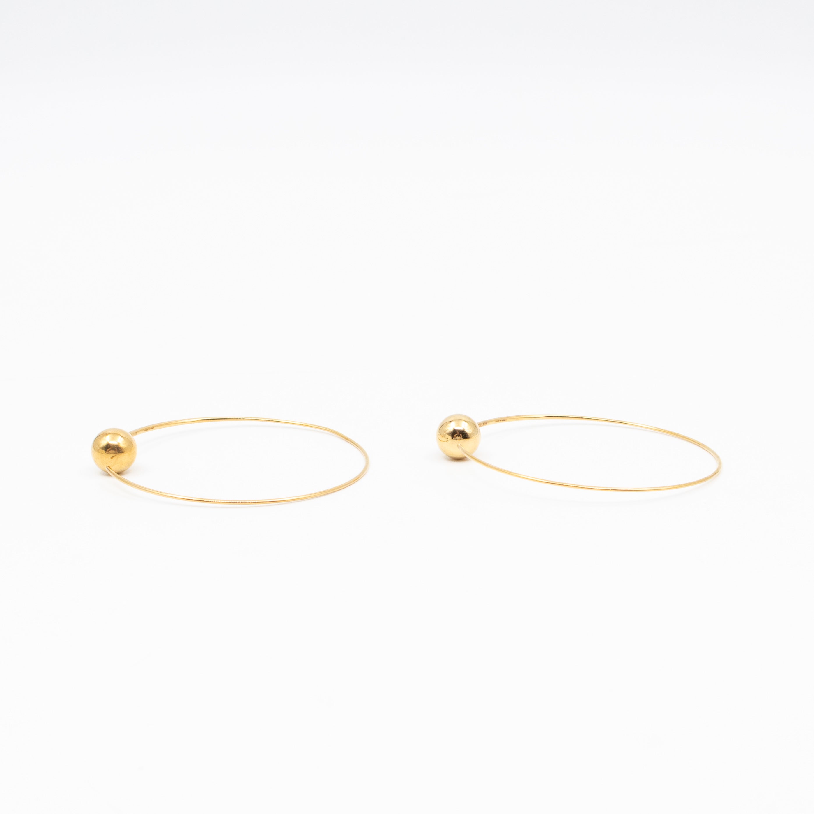 Phoebe Philo Dot Hoop Gold Earrings