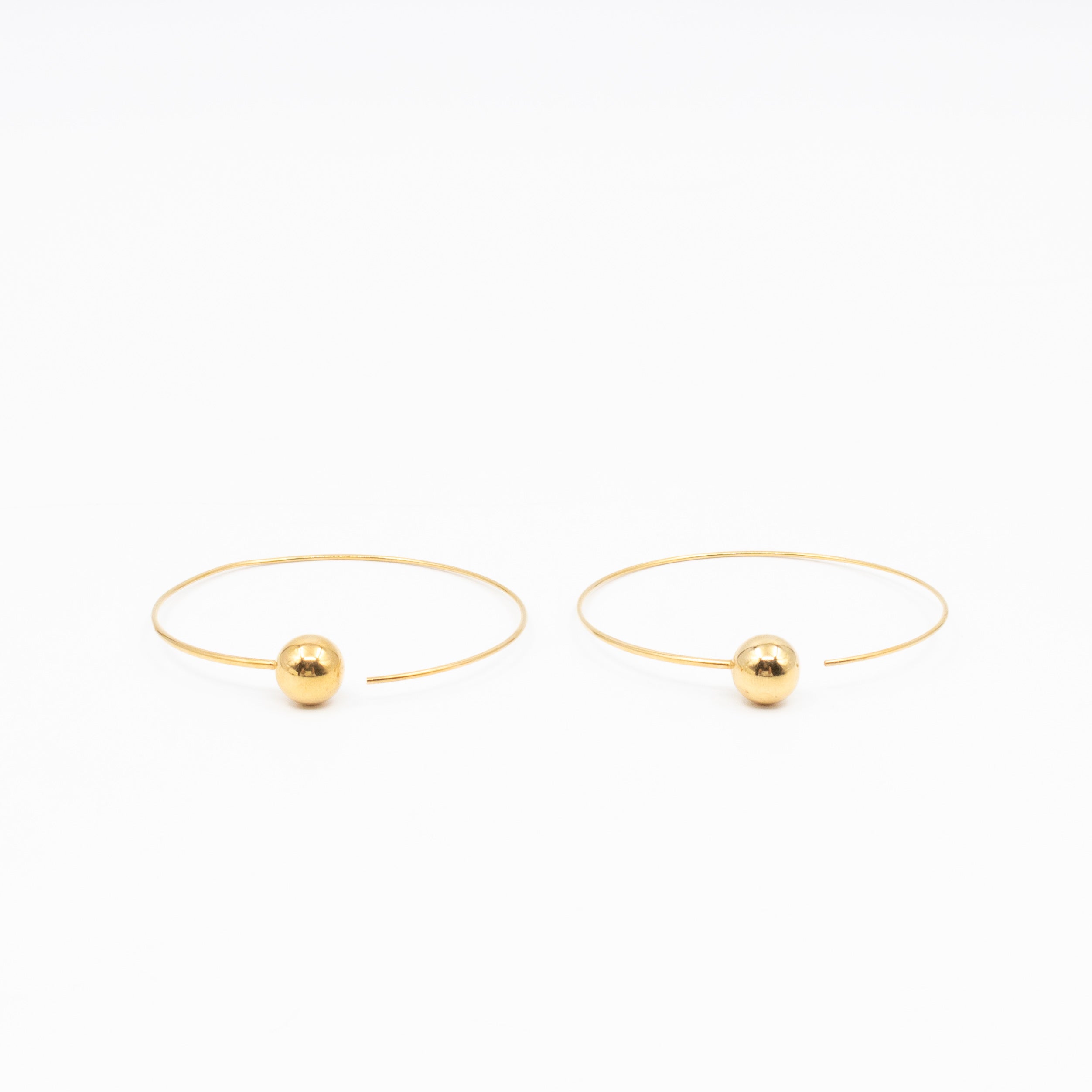 Phoebe Philo Dot Hoop Gold Earrings