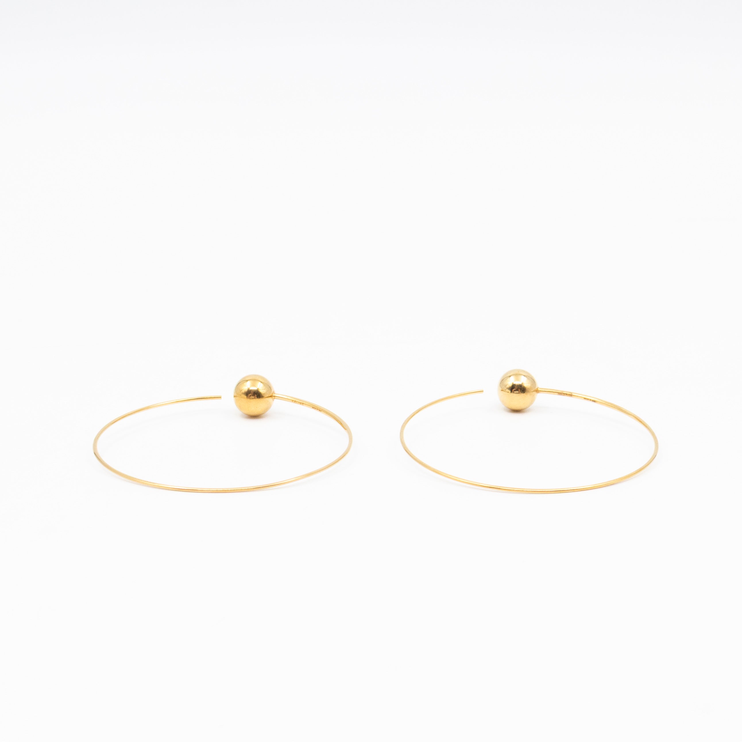 Phoebe Philo Dot Hoop Gold Earrings